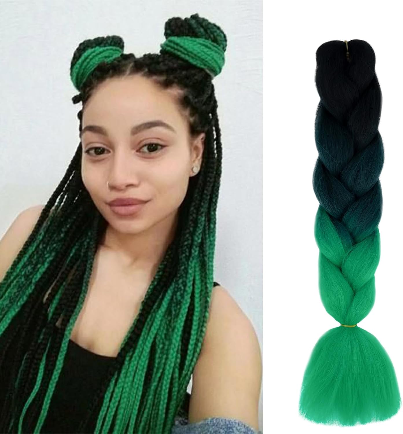 24" Meches pour Tresses Africaine Braids Meches Tresse Cheveux Rajout Cheveux Tressage 1 Paquet Crochet Braids Extension de Cheveux Afro pour Tresse Ombre Synthétiques (Rose)