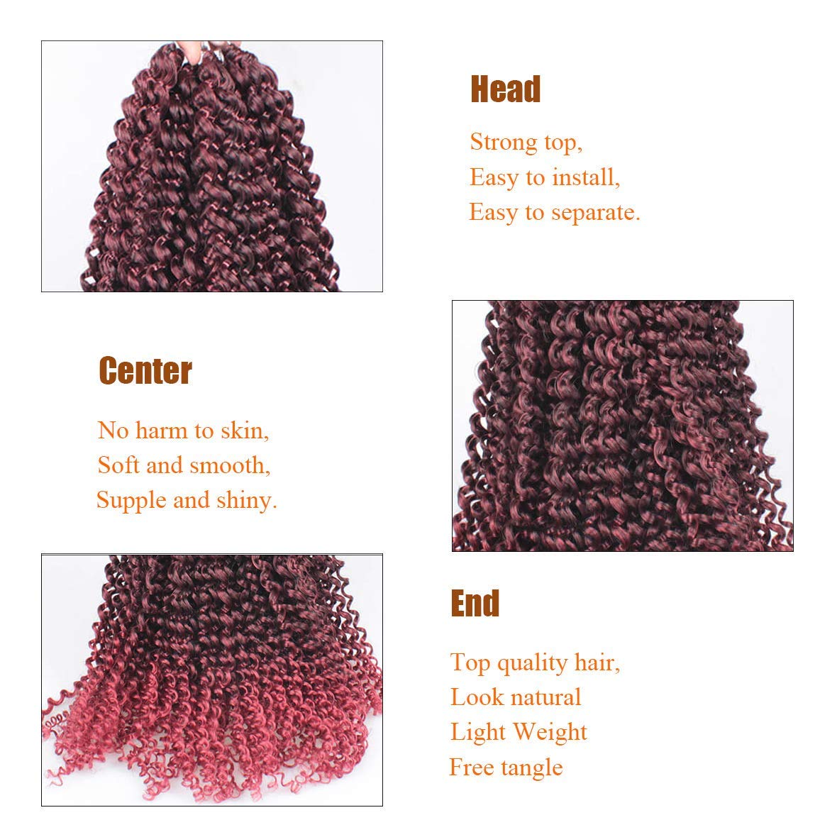 Xtrend Lot de 7 paquets d’extensions de cheveux Passion Twist - 18 mèches par paquet - 30,5 cm - Cheveux tressés au crochet