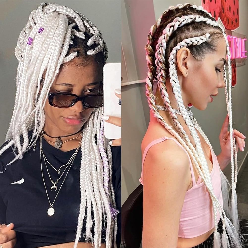 Bouclé Braiding Hair For Boho Braids Meches Rajout Cheveux Tresses For Bohemian Braids Pré-Étirés Meches Pour Tresses Africaine Meche Naturelle Pour Tresse（#Brown ，Total De 6 Packs) ）