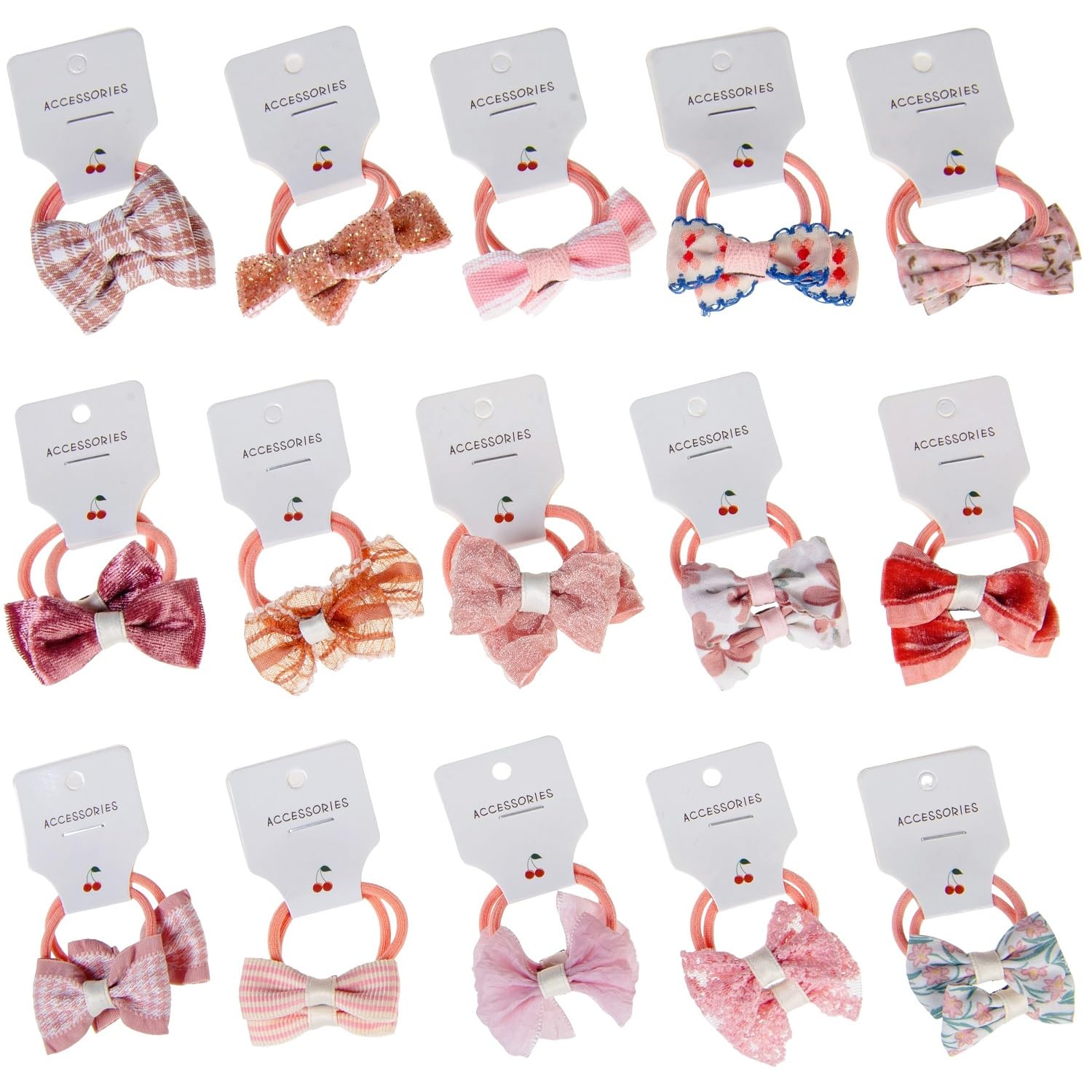 Lot de 30 élastiques à cheveux pour enfants, élastiques colorés et souples, bandeau à nœud papillon, élastique pour fille, pour queue de cheval, accessoires pour cheveux pour petites filles