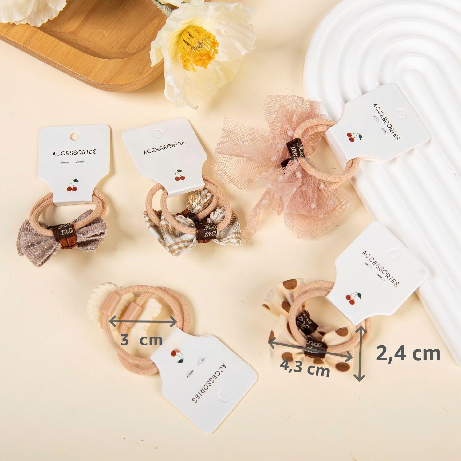 Lot de 30 élastiques à cheveux pour enfants, élastiques colorés et souples, bandeau à nœud papillon, élastique pour fille, pour queue de cheval, accessoires pour cheveux pour petites filles