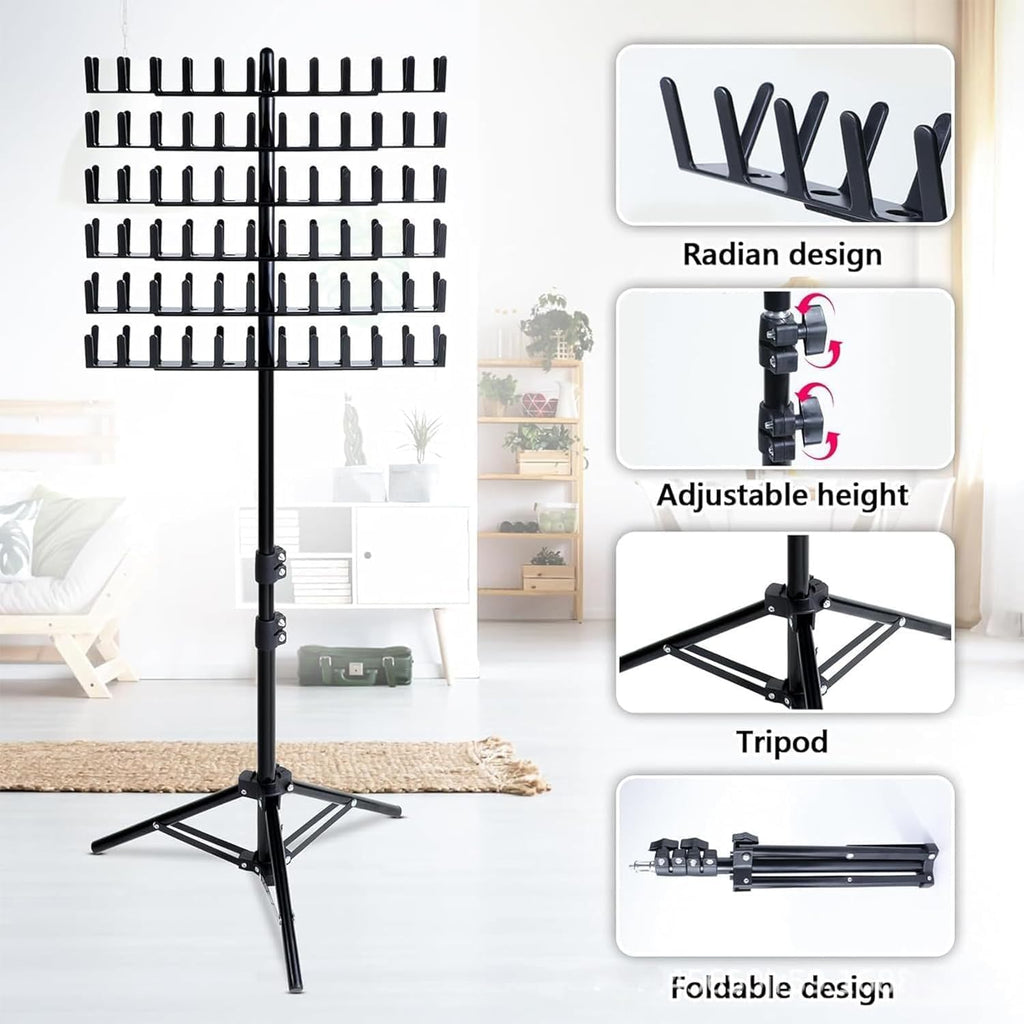 gresonic Support réglable pour tresses, support pour perruques avec 144 pinces pour coiffeurs et tresseurs, pour rallonges de cheveux