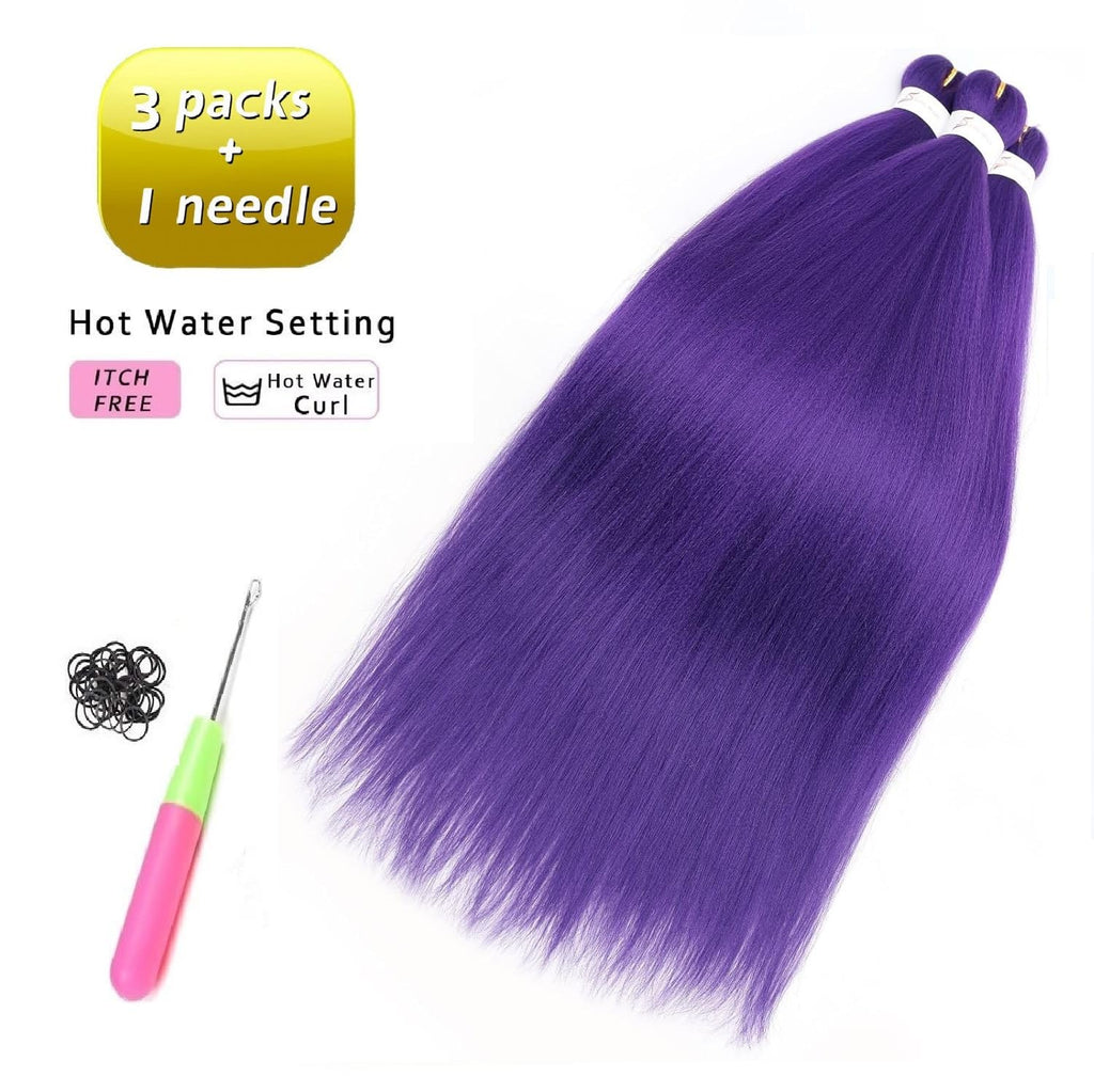 Bouclé Braiding Hair For Boho Braids Meches Rajout Cheveux Tresses For Bohemian Braids Pré-Étirés Meches Pour Tresses Africaine Meche Naturelle Pour Tresse（#Brown ，Total De 6 Packs) ）