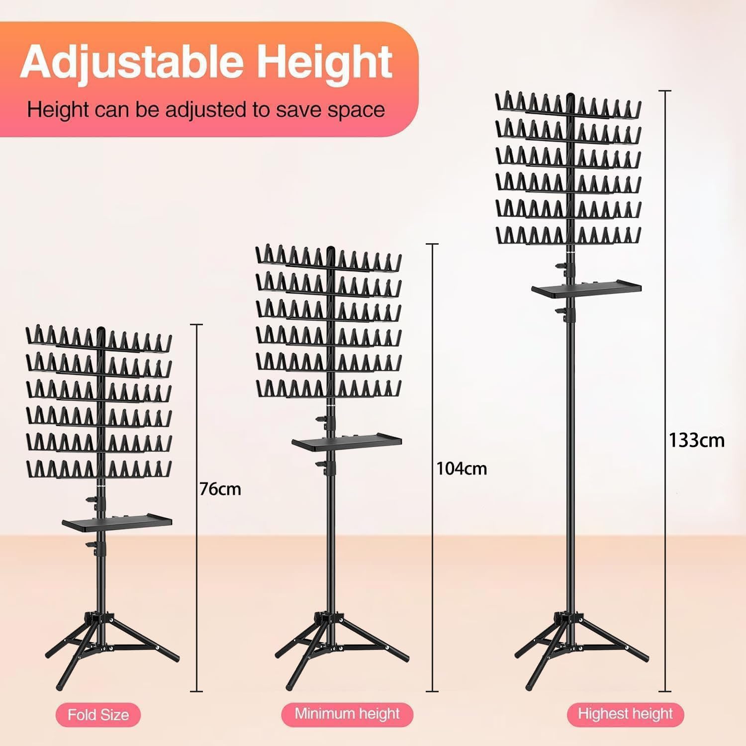 gresonic Support réglable pour tresses, support pour perruques avec 144 pinces pour coiffeurs et tresseurs, pour rallonges de cheveux