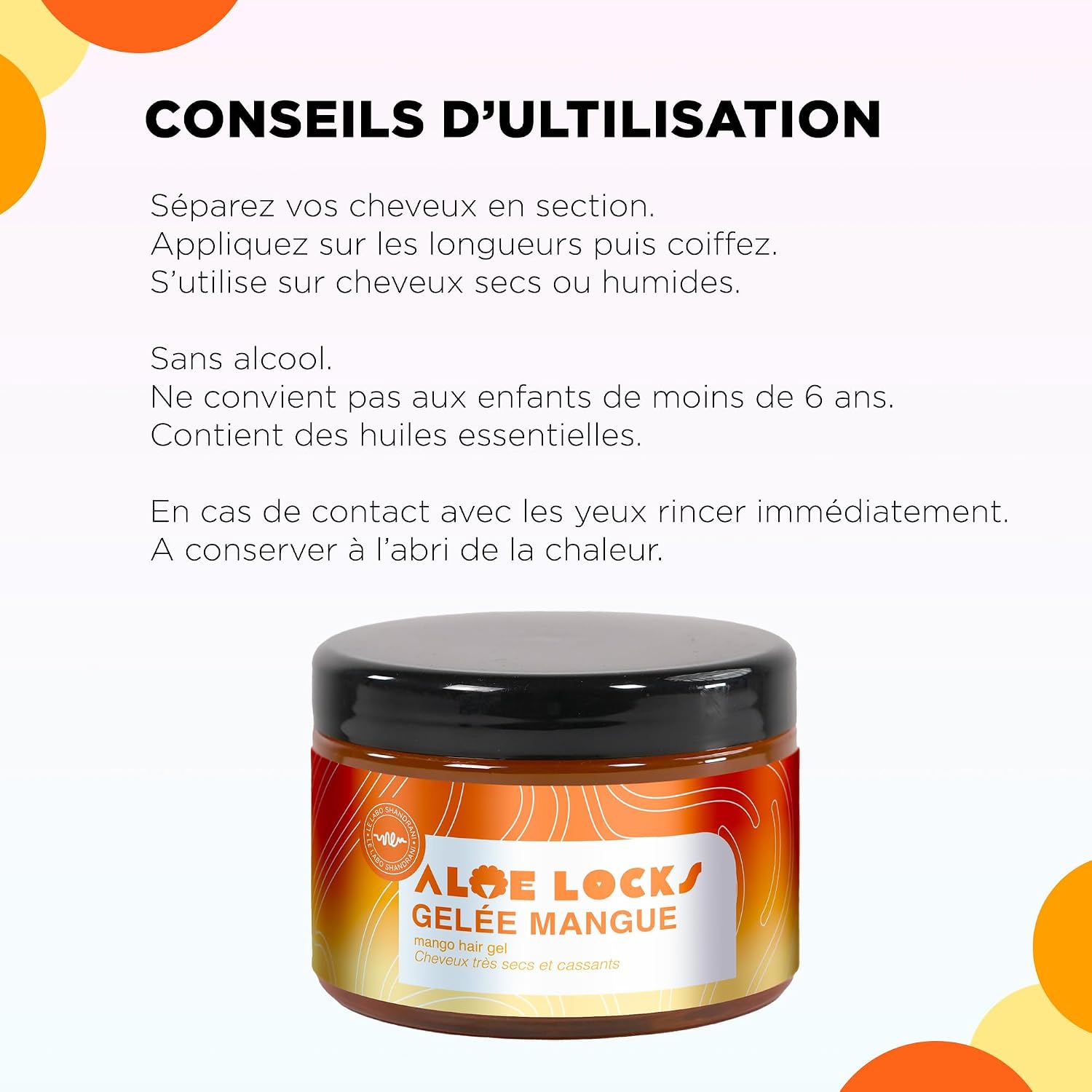 Aloe Locks | Gelée Mangue Fixante | Façonner & Styliser vos locks, Tresses et Boucles | Soin Ultra-Nourrissant | Assouplit la Fibre Capillaire | Pour Cheveux Secs | Fabriqué en France | 300ml