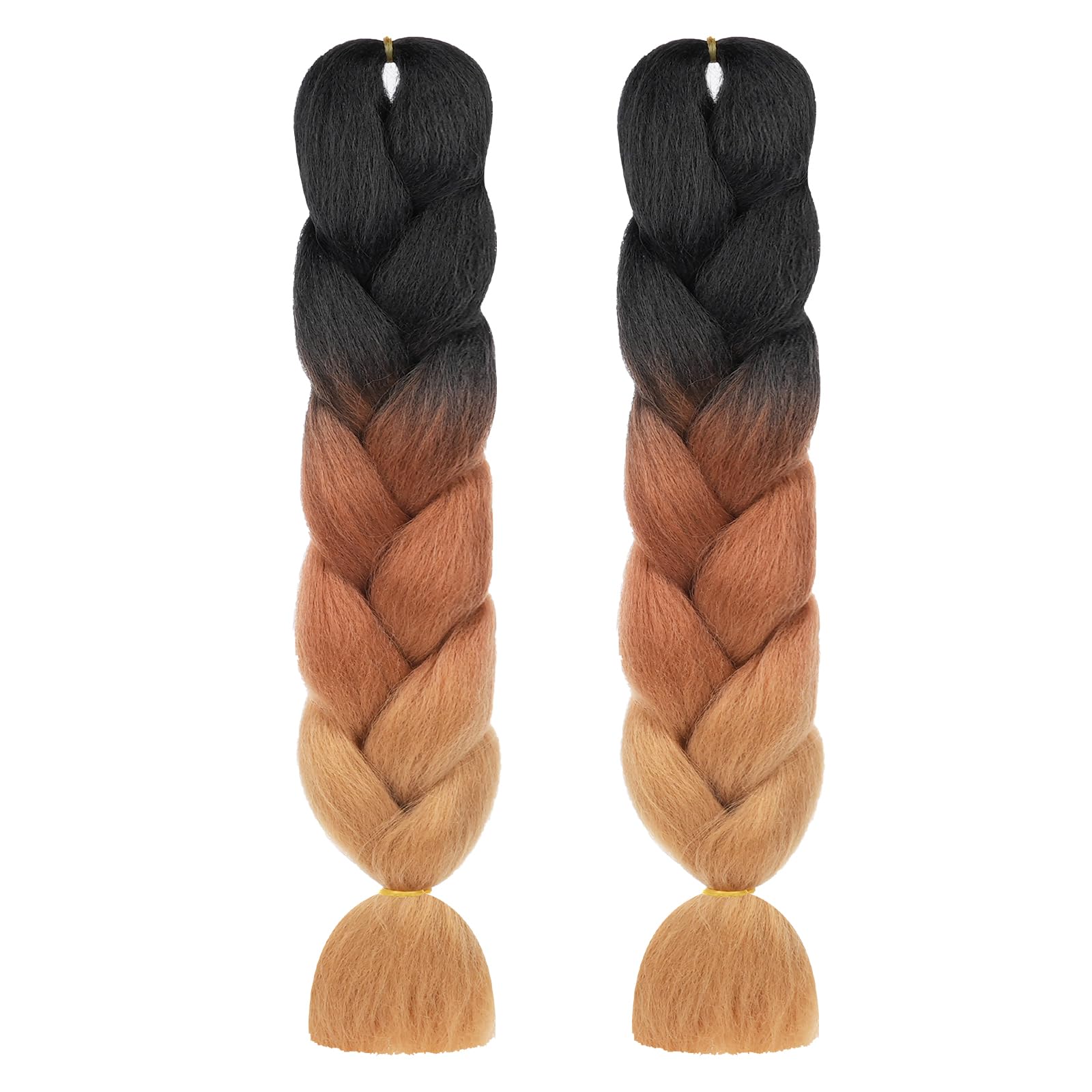 Aomig Rajout Cheveux Tresse, Jumbo Braids Meches, 65cm Extension de Cheveux de Fibre Synthétique pour Crochet Twist Tressage (4 couleurs)