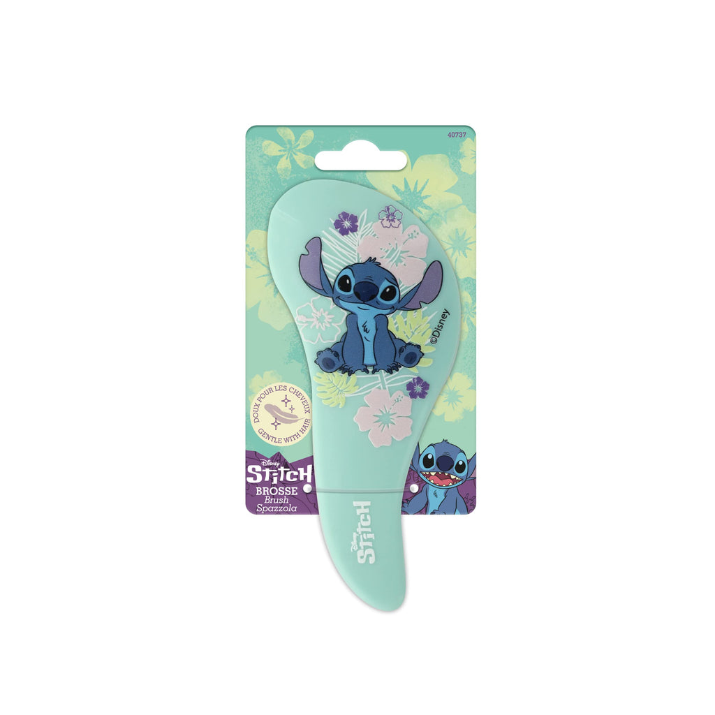 Disney Brosse Démêlante Bébé Enfant Angel – Lilo & Stitch – Cheveux Fins, Bouclés, Épais - Dents Souples, Massage Cuir Chevelu – Accessoire Cheveux, Soin, Toilette - Produit Officiel
