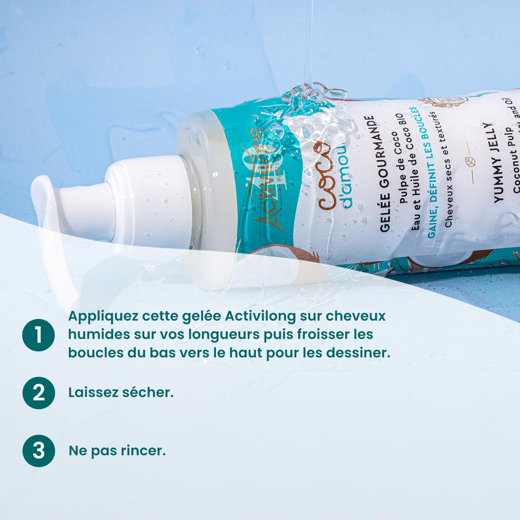 ACTIVILONG - Brume Légère Coco D'Amour - Sans Rinçage - Cheveux Texturés - Rafraîchit, Hydrate - 98% D'Ingrédients Naturels - Made in France - 260ml