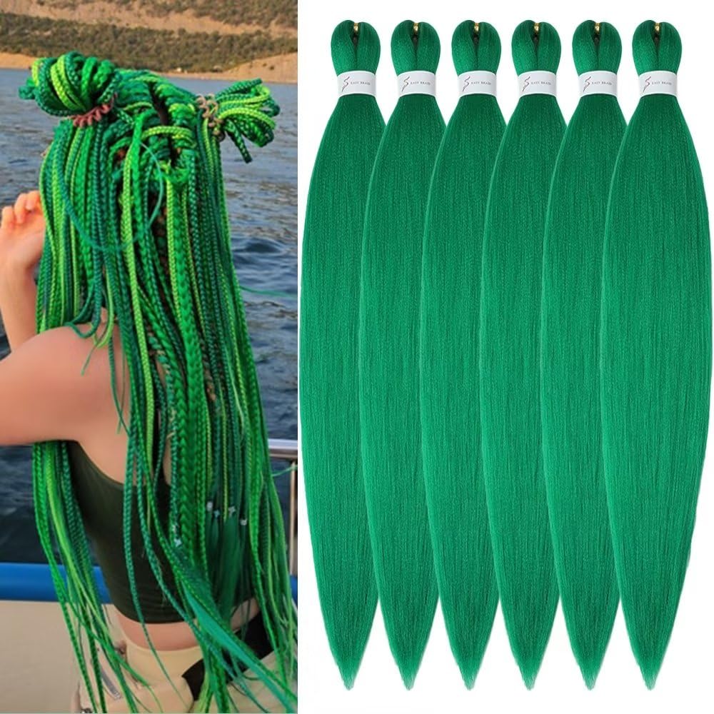 YDDM Meches Pour Tresses Africaine Rose et blanc Rajout Cheveux Tresses Texture Yaki Easy Install pour Debutants 20 Pouces 3 Paquets Cheveux Legers Naturels pour Box Braids Twist Crochet Styles
