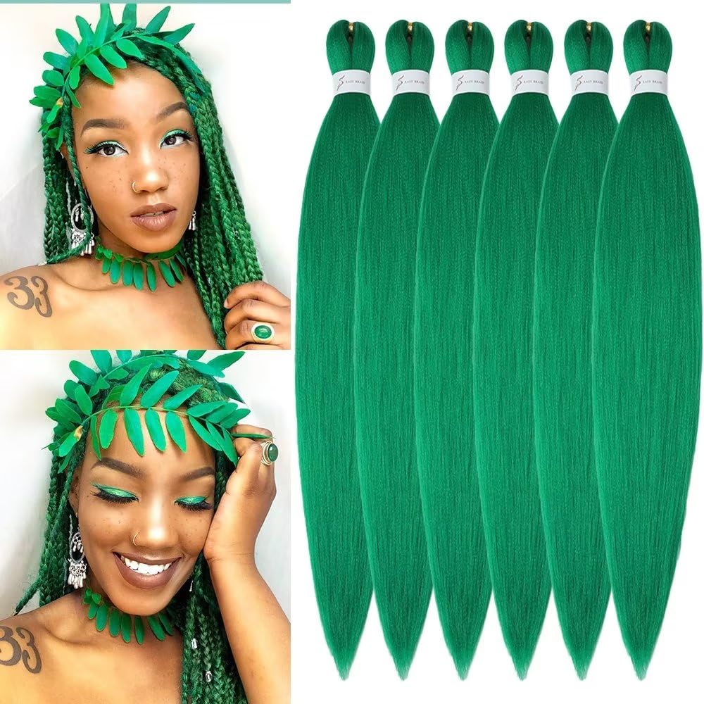 YDDM Meches Pour Tresses Africaine Rose et blanc Rajout Cheveux Tresses Texture Yaki Easy Install pour Debutants 20 Pouces 3 Paquets Cheveux Legers Naturels pour Box Braids Twist Crochet Styles