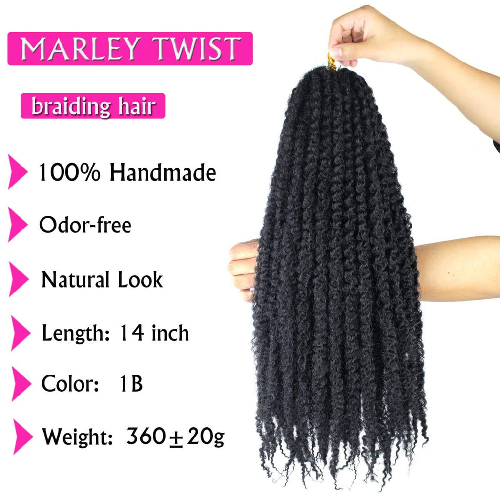 Enbeautiful Marley Twist Hair 24 Inch 8packs Marley Twists Braiding Hair Long Cuban Twist Hair Pre Fluffed Afro Kinky Curly Twists Crochet Hair Synthetic Marley Braids Extensions,27#