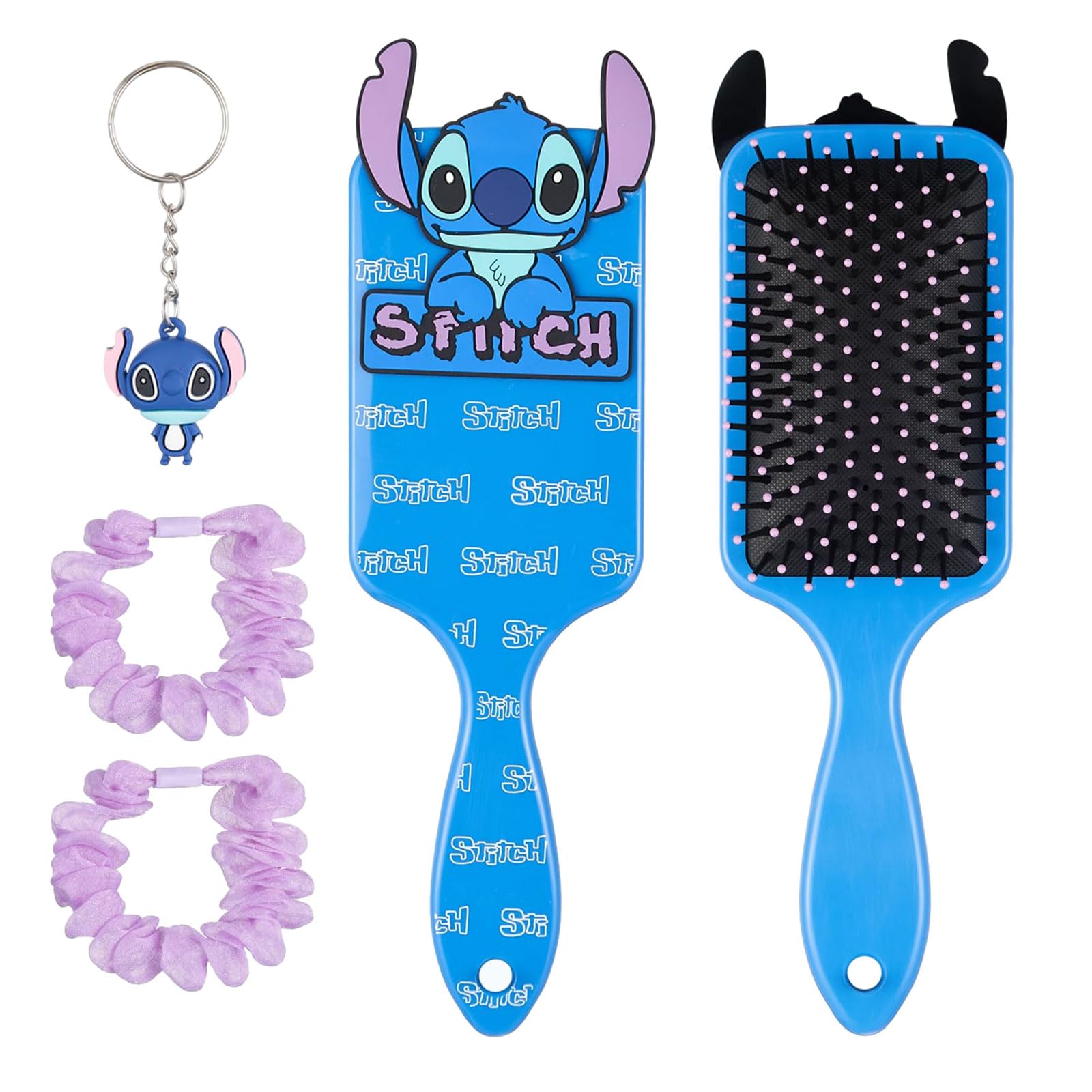 Stitc Brosse à Cheveux,Accessoires Cheveux pour Filles,Stitc Peigne Démêlant, Brosse Anti-Traction,Cadeau pour Filles, Adolescents et Femmes（Violet