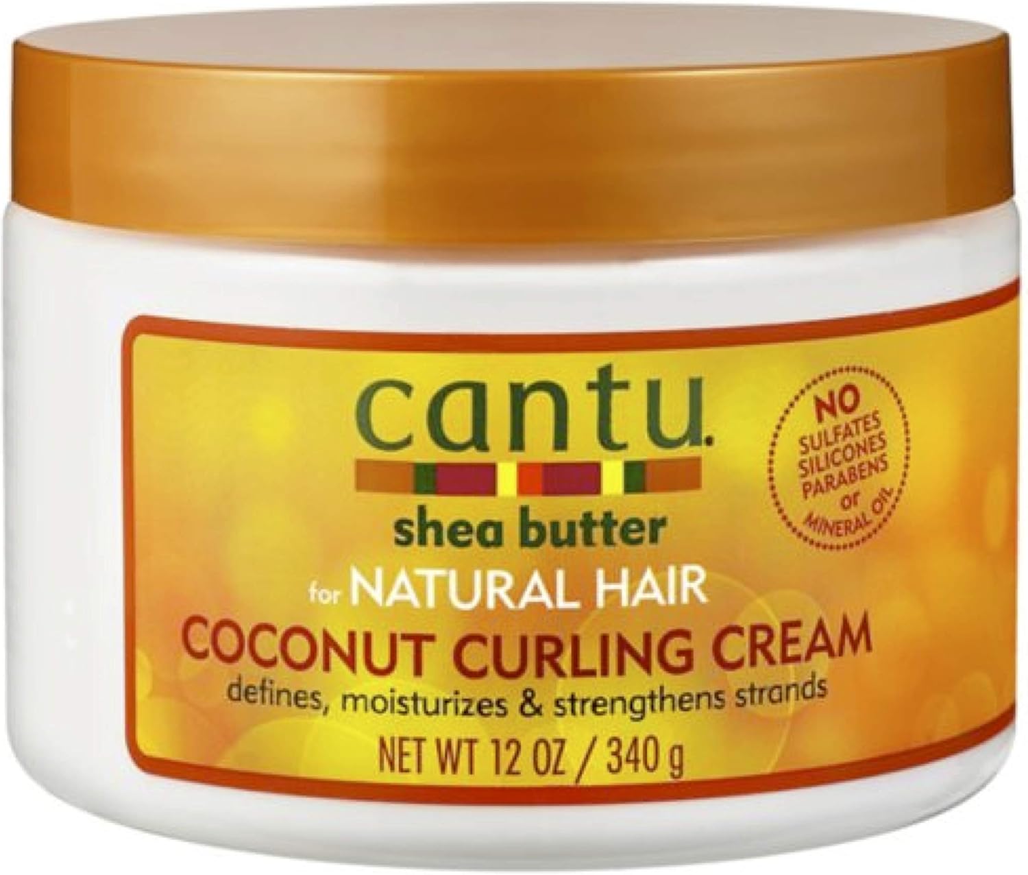 Cantu Crème à friser à la noix de coco 340,2 g avec shampooing et après-shampoing sans sulfate 340,2 g et crème activatrice hydratante au beurre de karité 340,2 g