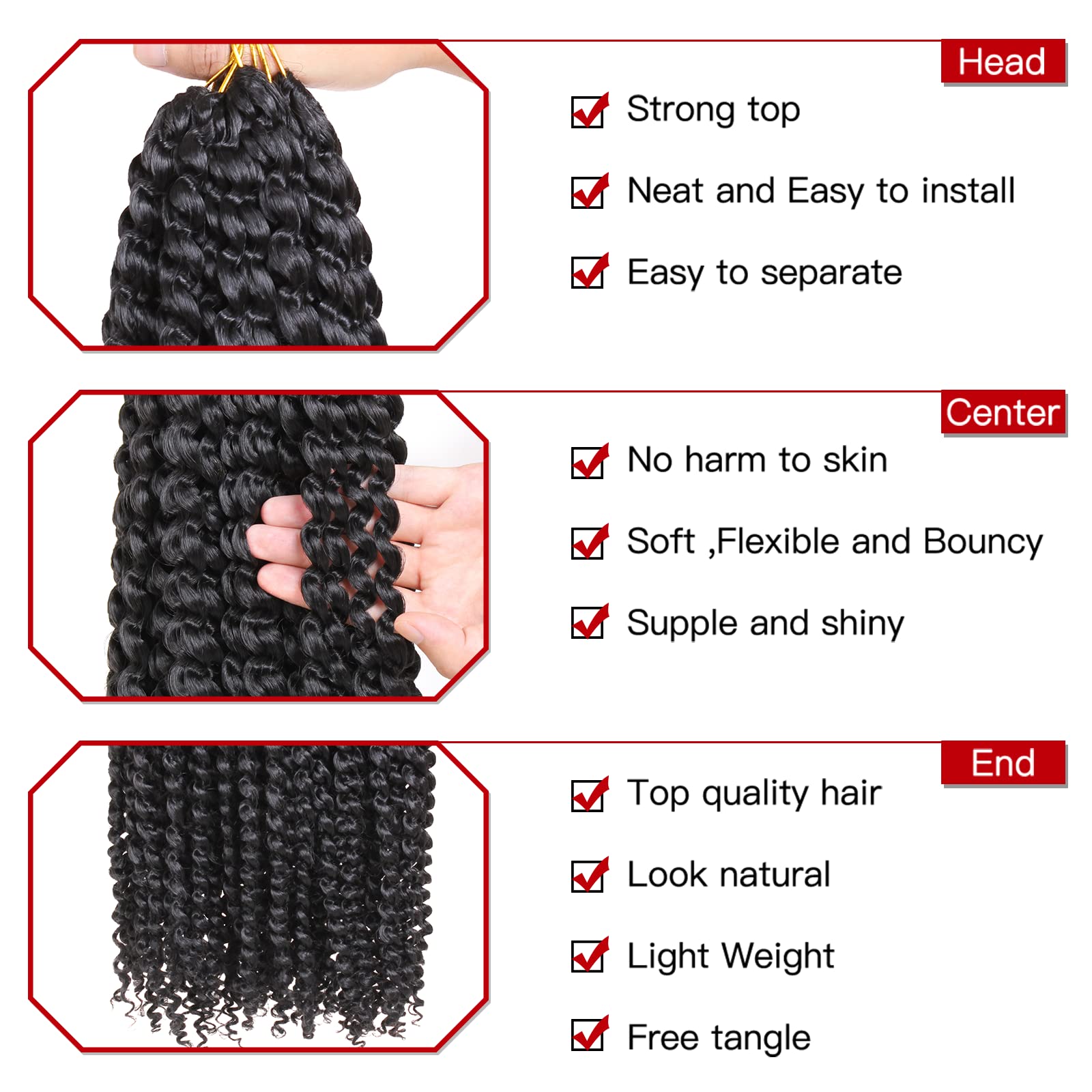 Xtrend Lot de 7 paquets d’extensions de cheveux Passion Twist - 18 mèches par paquet - 30,5 cm - Cheveux tressés au crochet