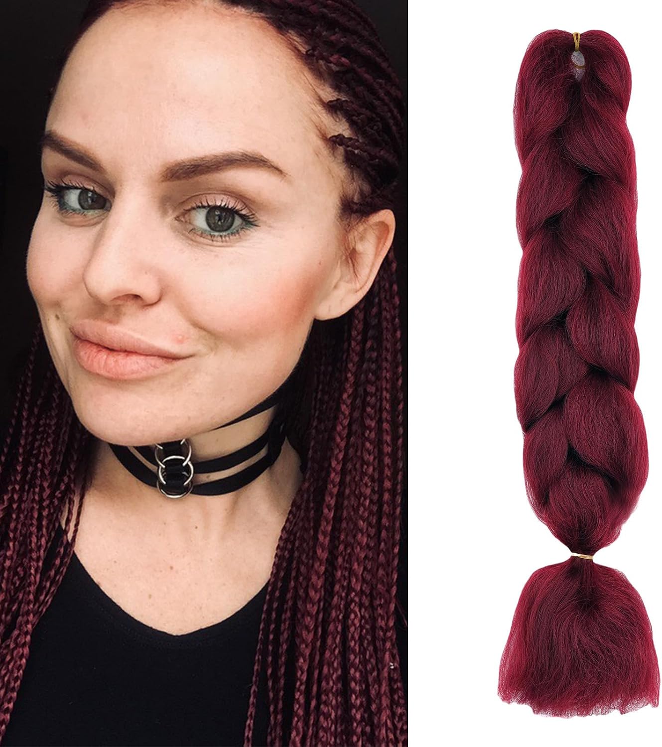 Meches pour Tresses Africaine Rajout Cheveux Braids Jumbo Extension Cheveux Ombre Synthétique Violet & Bleu & Jaune & Orange