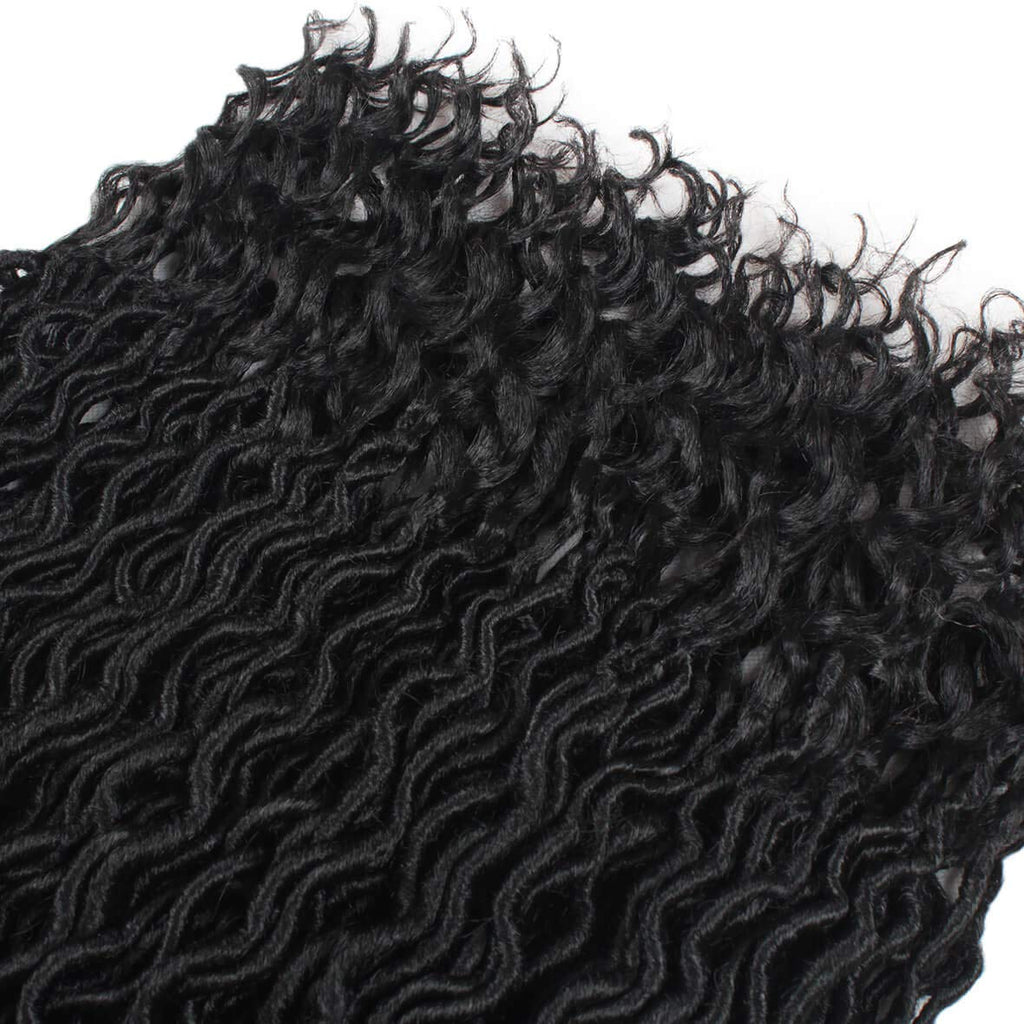 Xtrend 6Packs 18 pouces Twist Perruques Crochet Tresses Faux Locs bouclés se termine Dreadlocks Tresses Synthétiques Extensions de Cheveux Haute Température pour Femmes Noires 20 Strands/pack TBUG