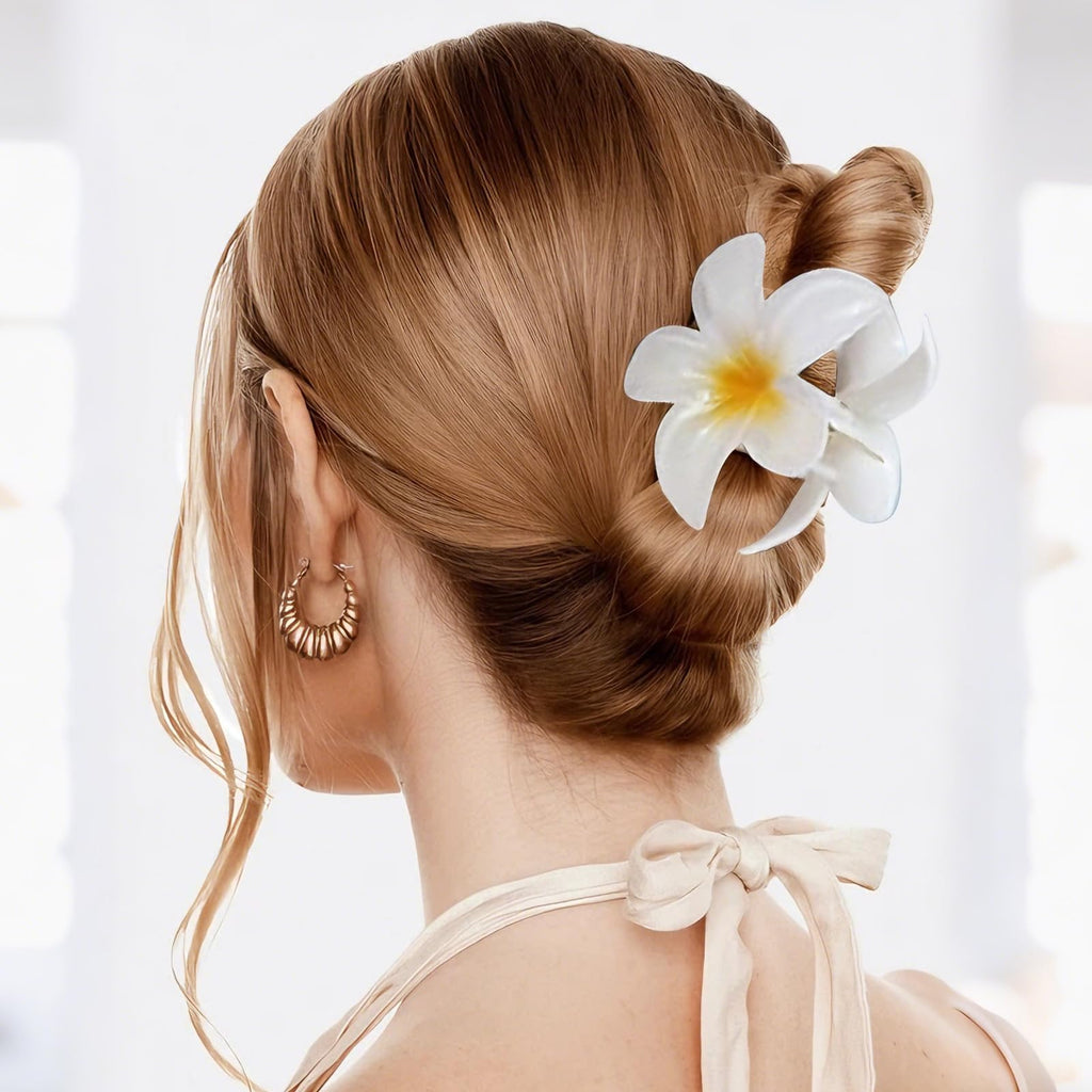 Barrette à Cheveux Fleurs, 6 Pièces Accessoires Cheveux Fleurs, Pince à Cheveux en Forme de Fleur, Flower Claw Clips pour Accessoires d'Été, Anniversaire, Mariage, Fête (B)