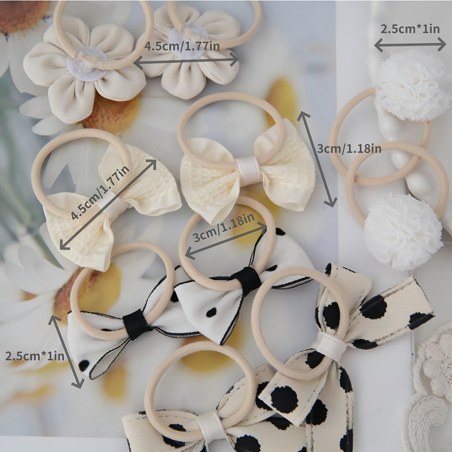Lot de 30 élastiques à cheveux pour enfants, élastiques colorés et souples, bandeau à nœud papillon, élastique pour fille, pour queue de cheval, accessoires pour cheveux pour petites filles