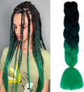 Meches pour Tresses Africaine Rajout Cheveux Braids Jumbo Extension Cheveux Ombre Synthétique Violet & Bleu & Jaune & Orange