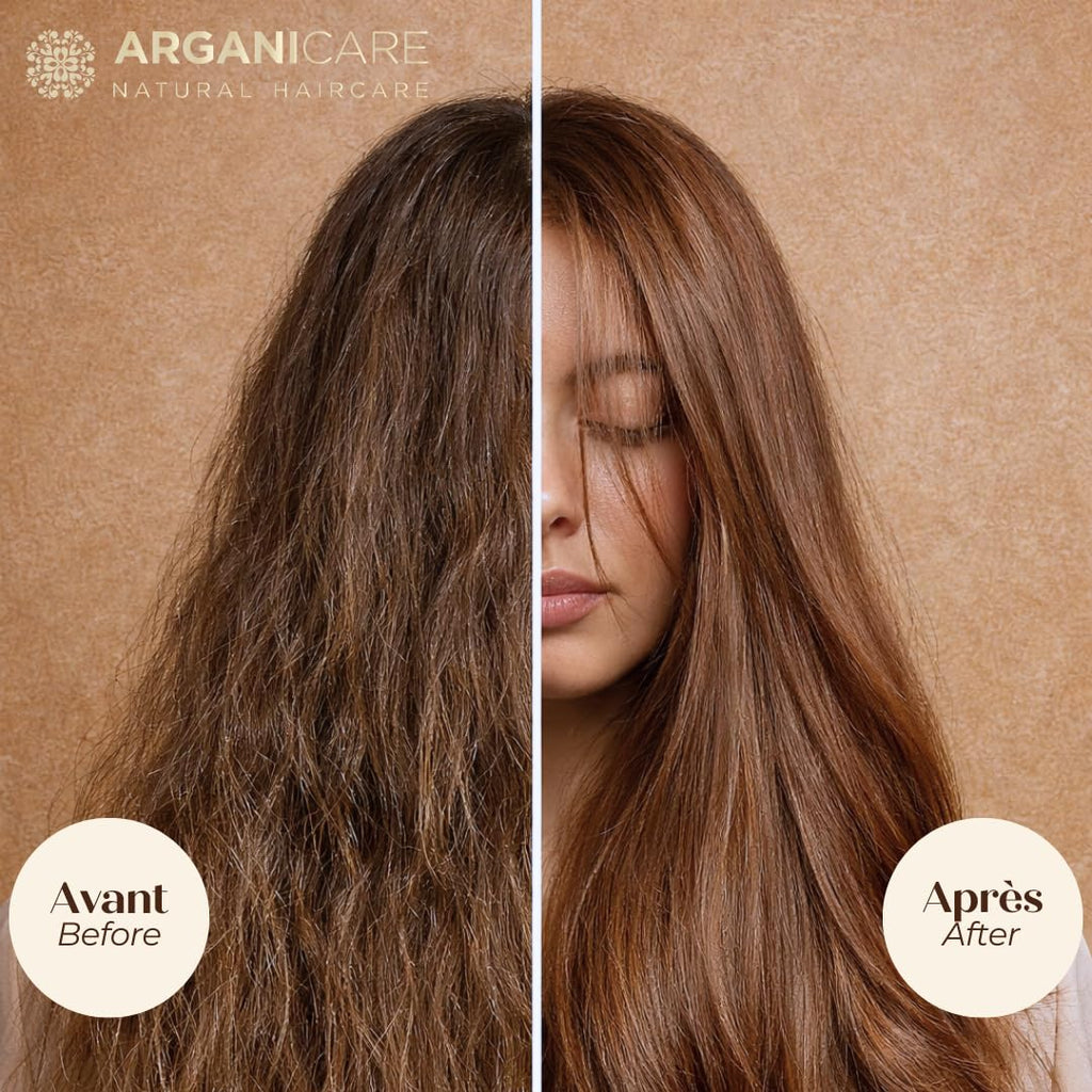 ARGANICARE Shampooing Régénérant Fortifiant Biotine & Huile d’Argan – Vitalité, Nutrition et Résistance – Renforce la Fibre Capillaire – Cheveux Fragilisés et Ternes – 400 mL