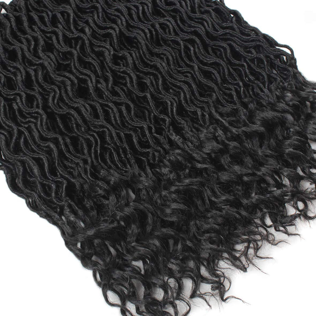 Xtrend 6Packs 18 pouces Twist Perruques Crochet Tresses Faux Locs bouclés se termine Dreadlocks Tresses Synthétiques Extensions de Cheveux Haute Température pour Femmes Noires 20 Strands/pack TBUG