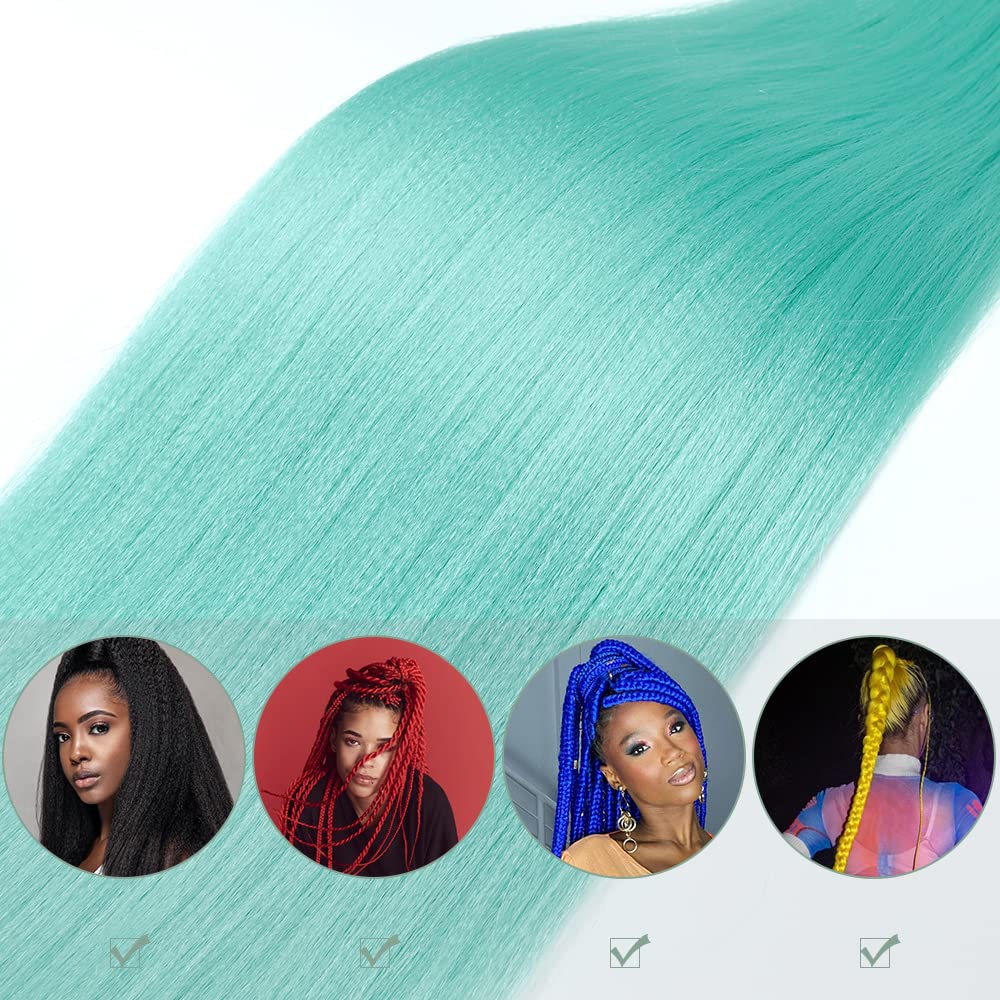 YDDM Meches Pour Tresses Africaine Rose et blanc Rajout Cheveux Tresses Texture Yaki Easy Install pour Debutants 20 Pouces 3 Paquets Cheveux Legers Naturels pour Box Braids Twist Crochet Styles