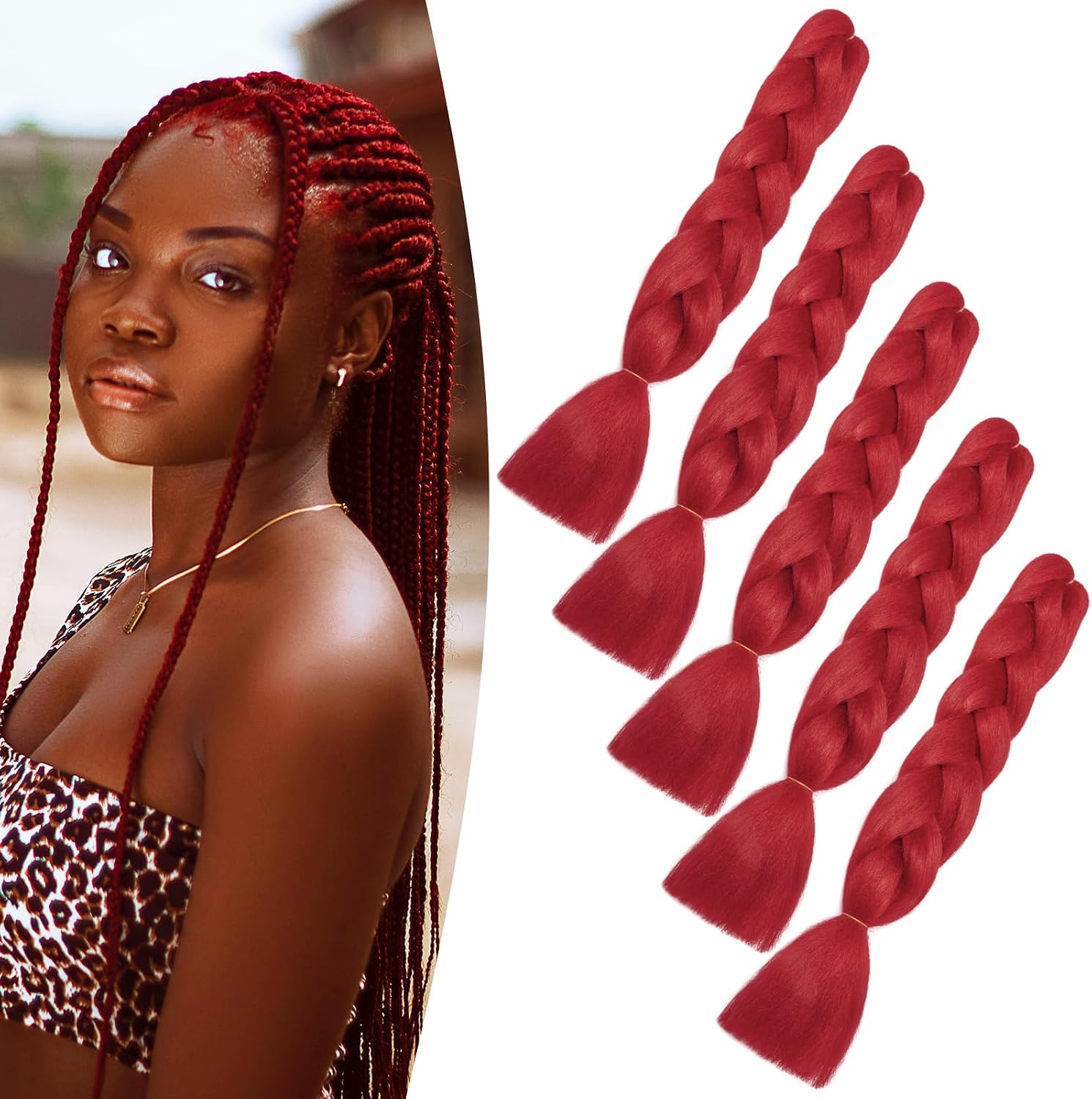Meches pour Tresses Africaine Rajout Cheveux Braids Jumbo Extension Cheveux Ombre Synthétique Violet & Bleu & Jaune & Orange