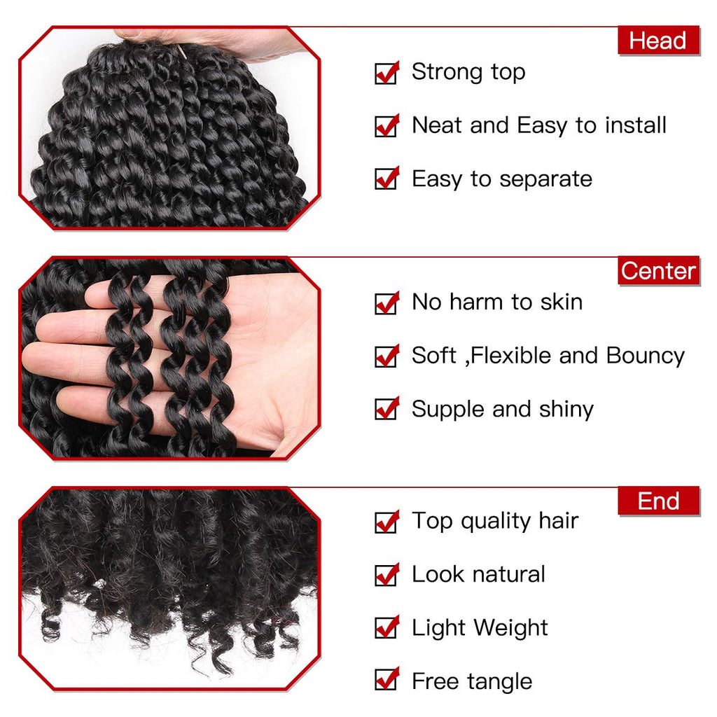 Xtrend Lot de 7 paquets d’extensions de cheveux Passion Twist - 18 mèches par paquet - 30,5 cm - Cheveux tressés au crochet