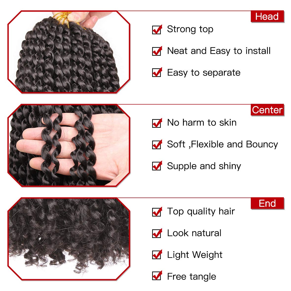 Xtrend Lot de 7 paquets d’extensions de cheveux Passion Twist - 18 mèches par paquet - 30,5 cm - Cheveux tressés au crochet