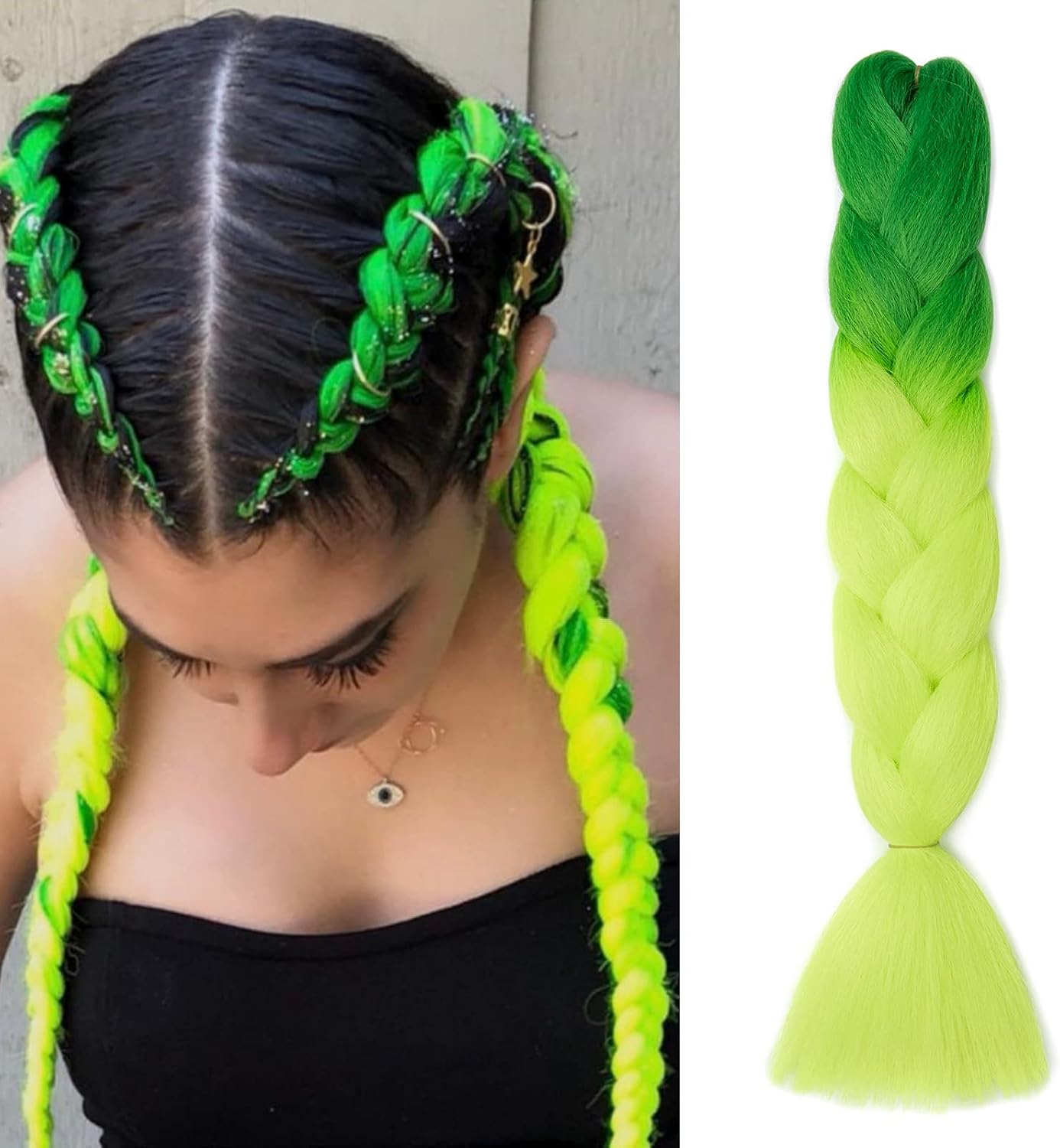 24" Meches pour Tresses Africaine Braids Meches Tresse Cheveux Rajout Cheveux Tressage 1 Paquet Crochet Braids Extension de Cheveux Afro pour Tresse Ombre Synthétiques (Rose)