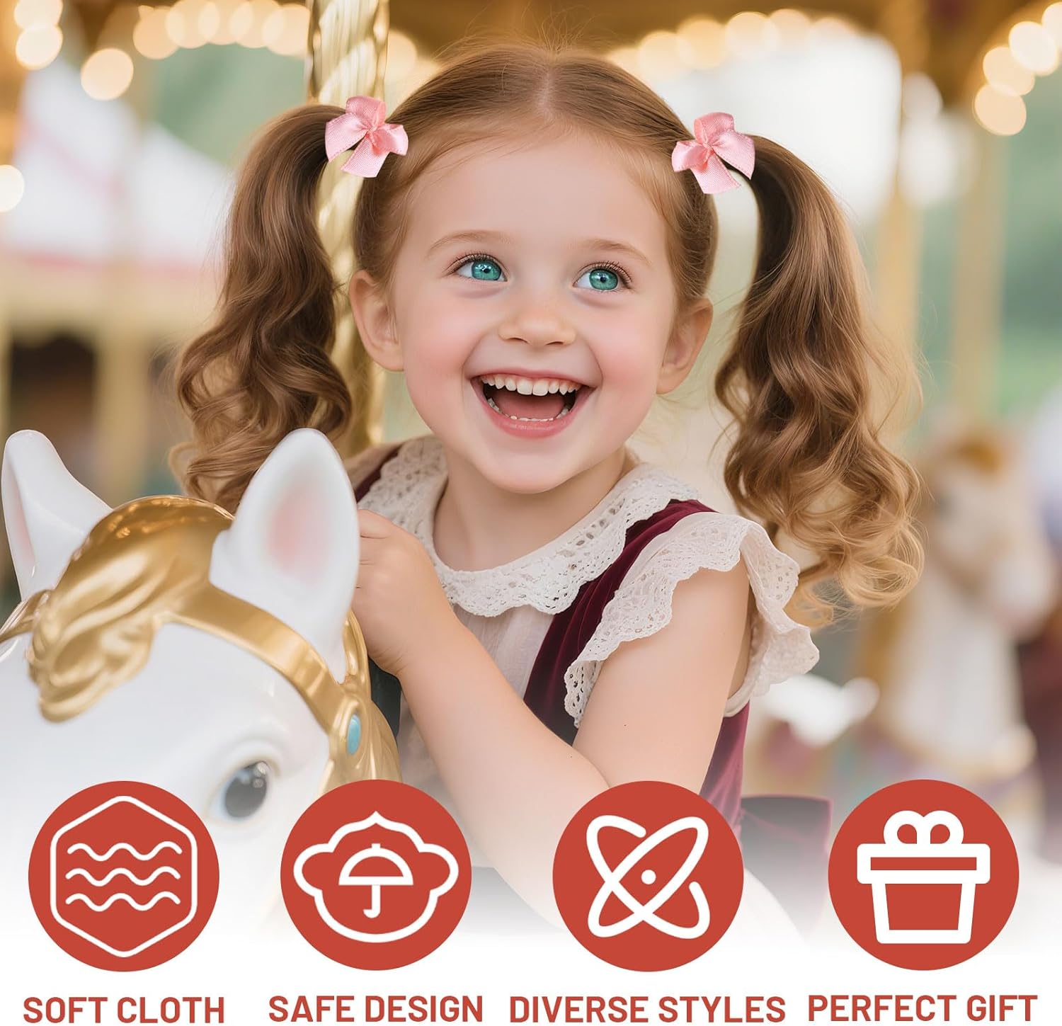 Ensemble d'accessoires pour cheveux pour filles, 230 pièces, barrettes à cheveux papillon et élastiques Rose et multicolore