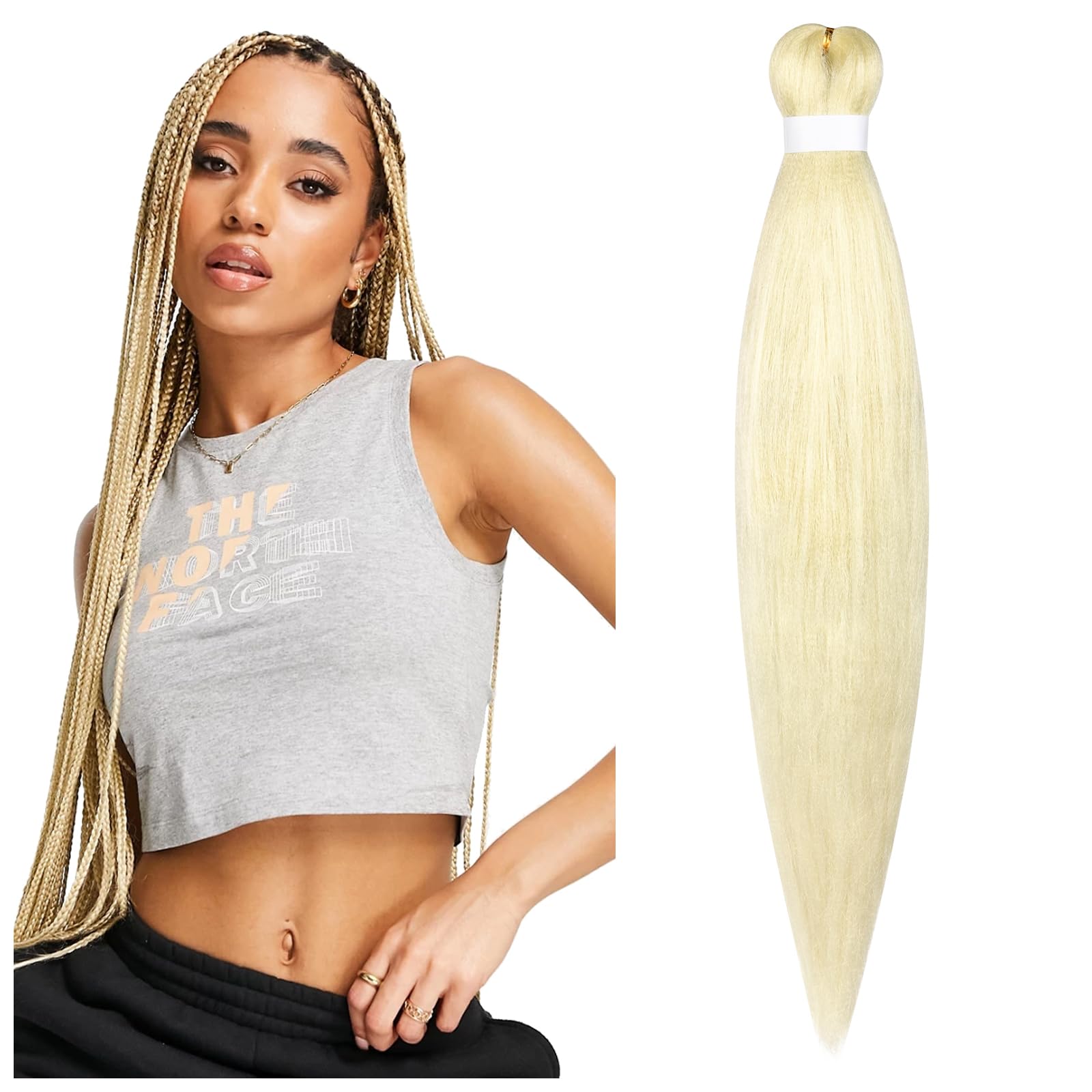Aomig Rajout Cheveux Tresse, Jumbo Braids Meches, 65cm Extension de Cheveux de Fibre Synthétique pour Crochet Twist Tressage (4 couleurs)