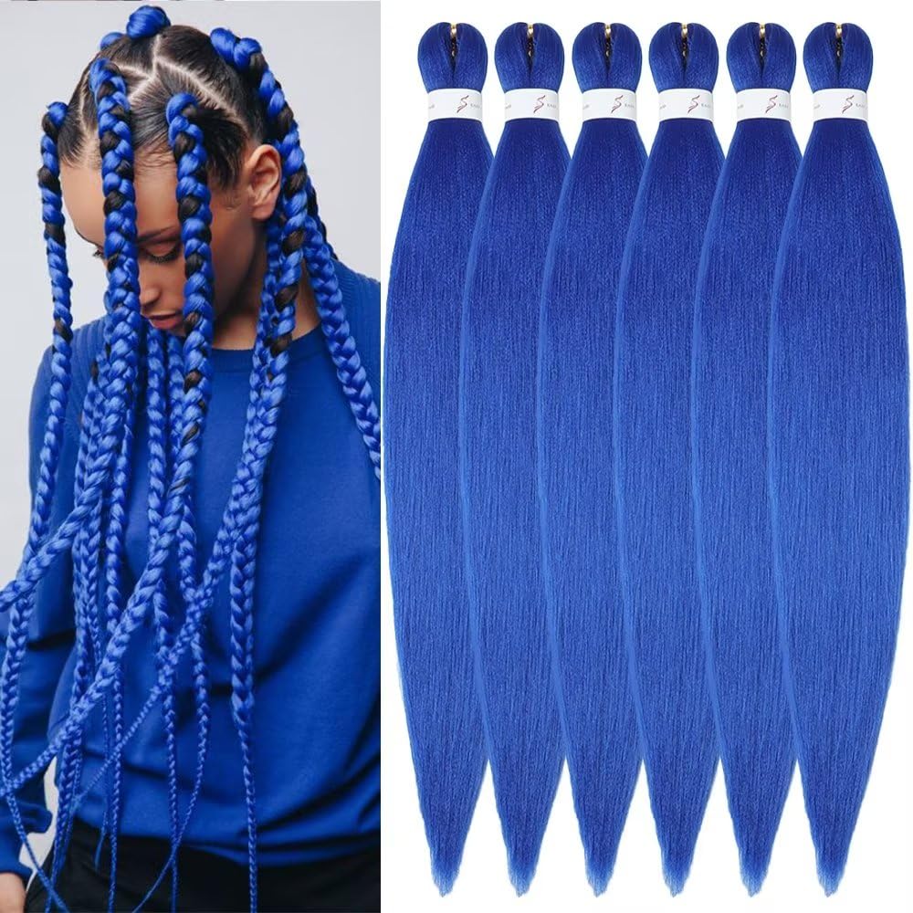 YDDM Meches Pour Tresses Africaine Rose et blanc Rajout Cheveux Tresses Texture Yaki Easy Install pour Debutants 20 Pouces 3 Paquets Cheveux Legers Naturels pour Box Braids Twist Crochet Styles