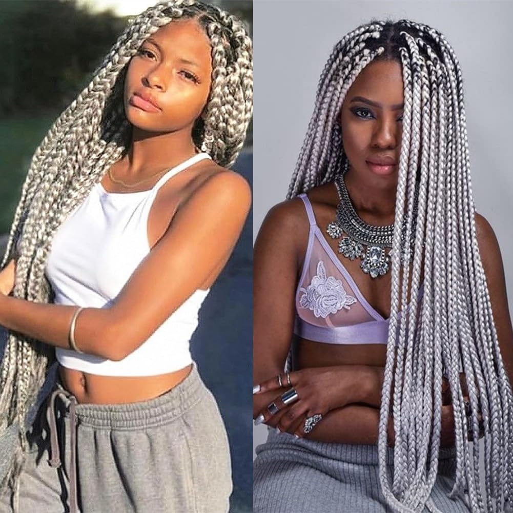 Bouclé Braiding Hair For Boho Braids Meches Rajout Cheveux Tresses For Bohemian Braids Pré-Étirés Meches Pour Tresses Africaine Meche Naturelle Pour Tresse（#Brown ，Total De 6 Packs) ）