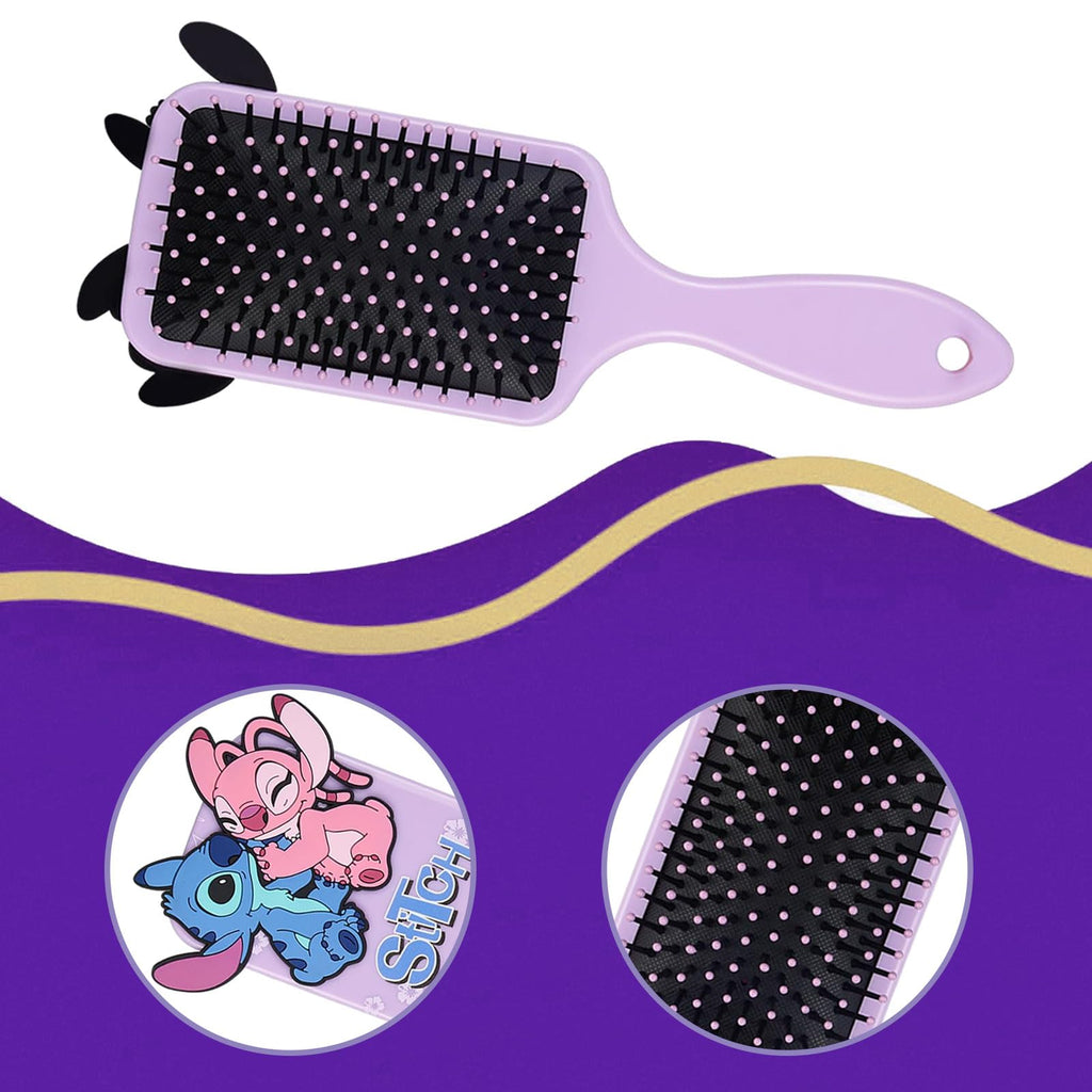 Stitc Brosse à Cheveux,Accessoires Cheveux pour Filles,Stitc Peigne Démêlant, Brosse Anti-Traction,Cadeau pour Filles, Adolescents et Femmes（Violet