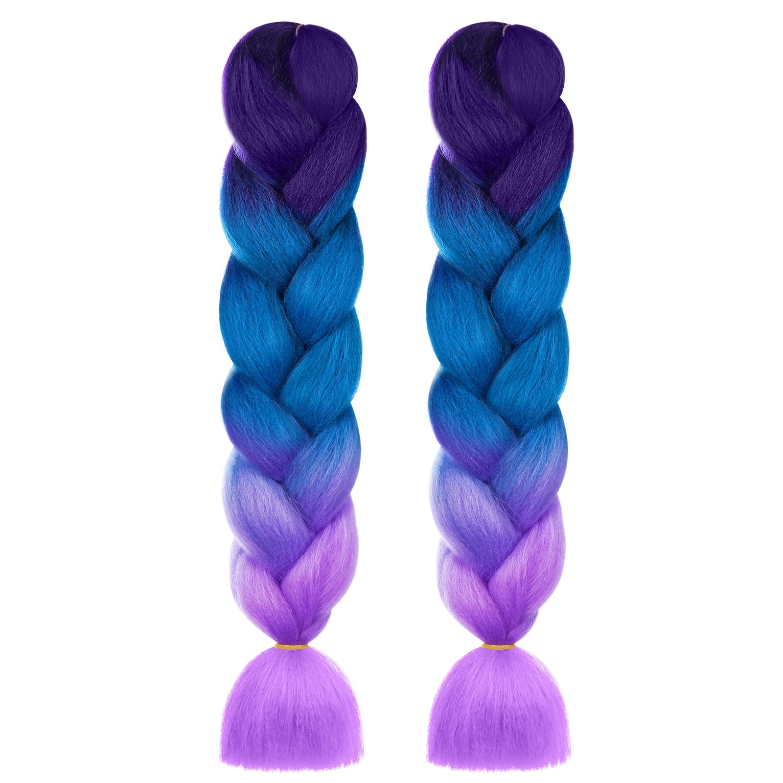 Aomig Rajout Cheveux Tresse, Jumbo Braids Meches, 65cm Extension de Cheveux de Fibre Synthétique pour Crochet Twist Tressage (4 couleurs)