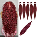 Bouclé Braiding Hair For Boho Braids Meches Rajout Cheveux Tresses For Bohemian Braids Pré-Étirés Meches Pour Tresses Africaine Meche Naturelle Pour Tresse（#Brown ，Total De 6 Packs) ）