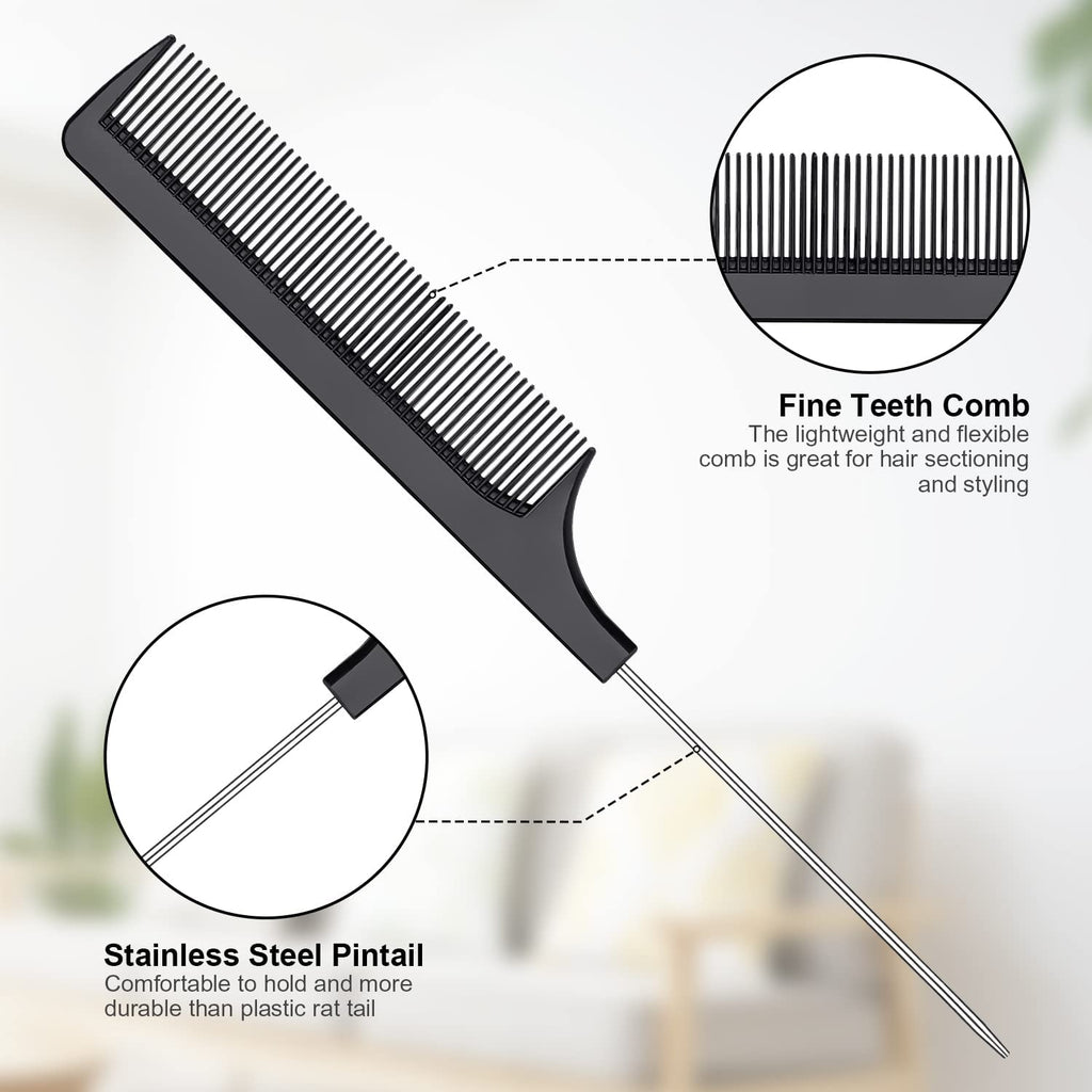 Brosse à cheveux, 3 pièces, propre, queue, convient aux coiffeurs professionnels, femmes, hommes, enfants (rose)