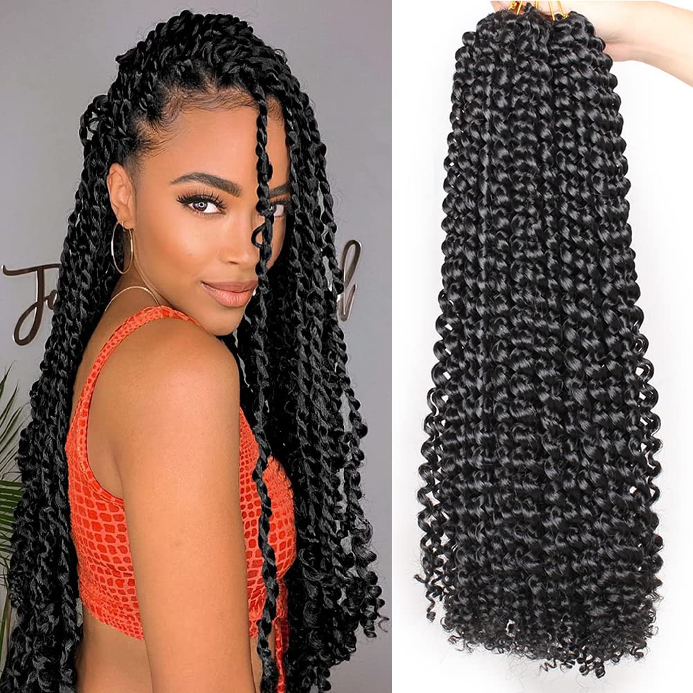 Xtrend Lot de 7 paquets d’extensions de cheveux Passion Twist - 18 mèches par paquet - 30,5 cm - Cheveux tressés au crochet