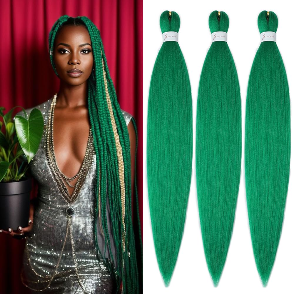 YDDM Meches Pour Tresses Africaine Rose et blanc Rajout Cheveux Tresses Texture Yaki Easy Install pour Debutants 20 Pouces 3 Paquets Cheveux Legers Naturels pour Box Braids Twist Crochet Styles