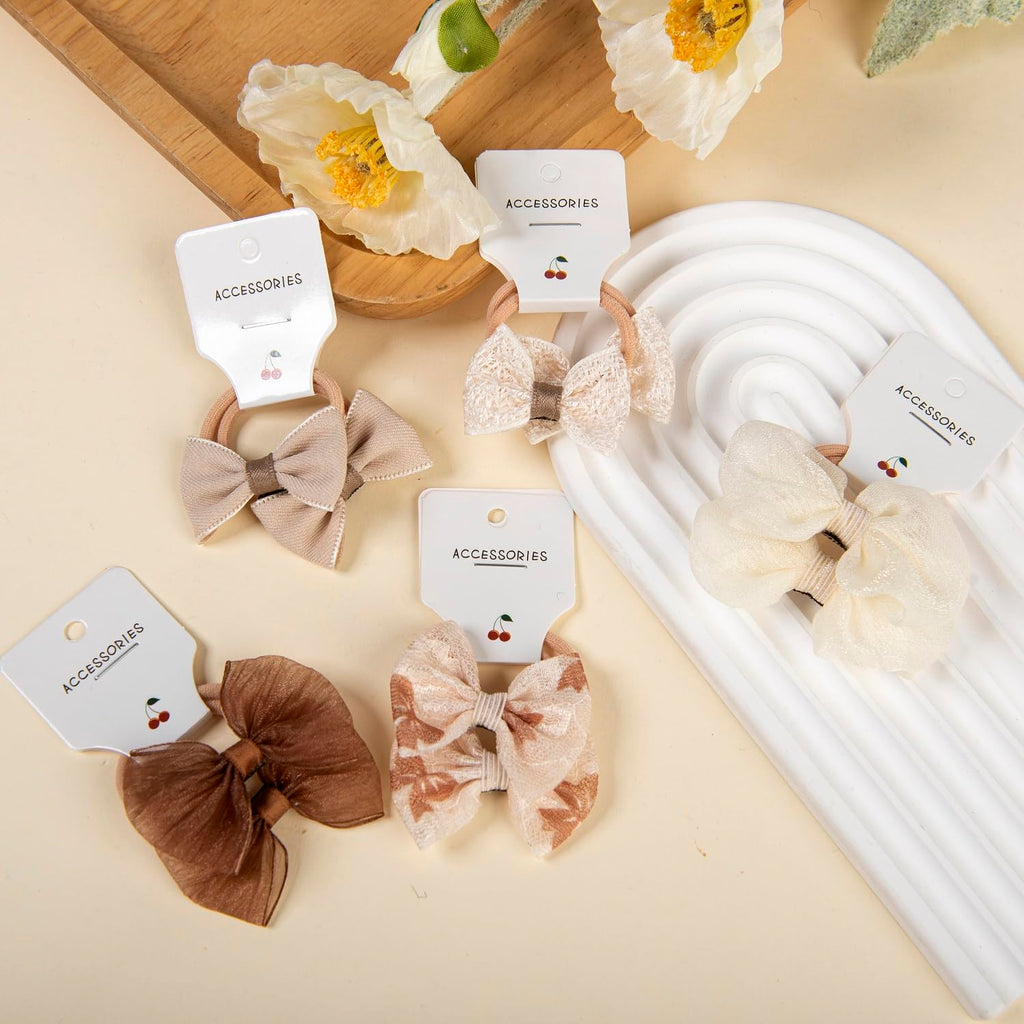 Lot de 30 élastiques à cheveux pour enfants, élastiques colorés et souples, bandeau à nœud papillon, élastique pour fille, pour queue de cheval, accessoires pour cheveux pour petites filles