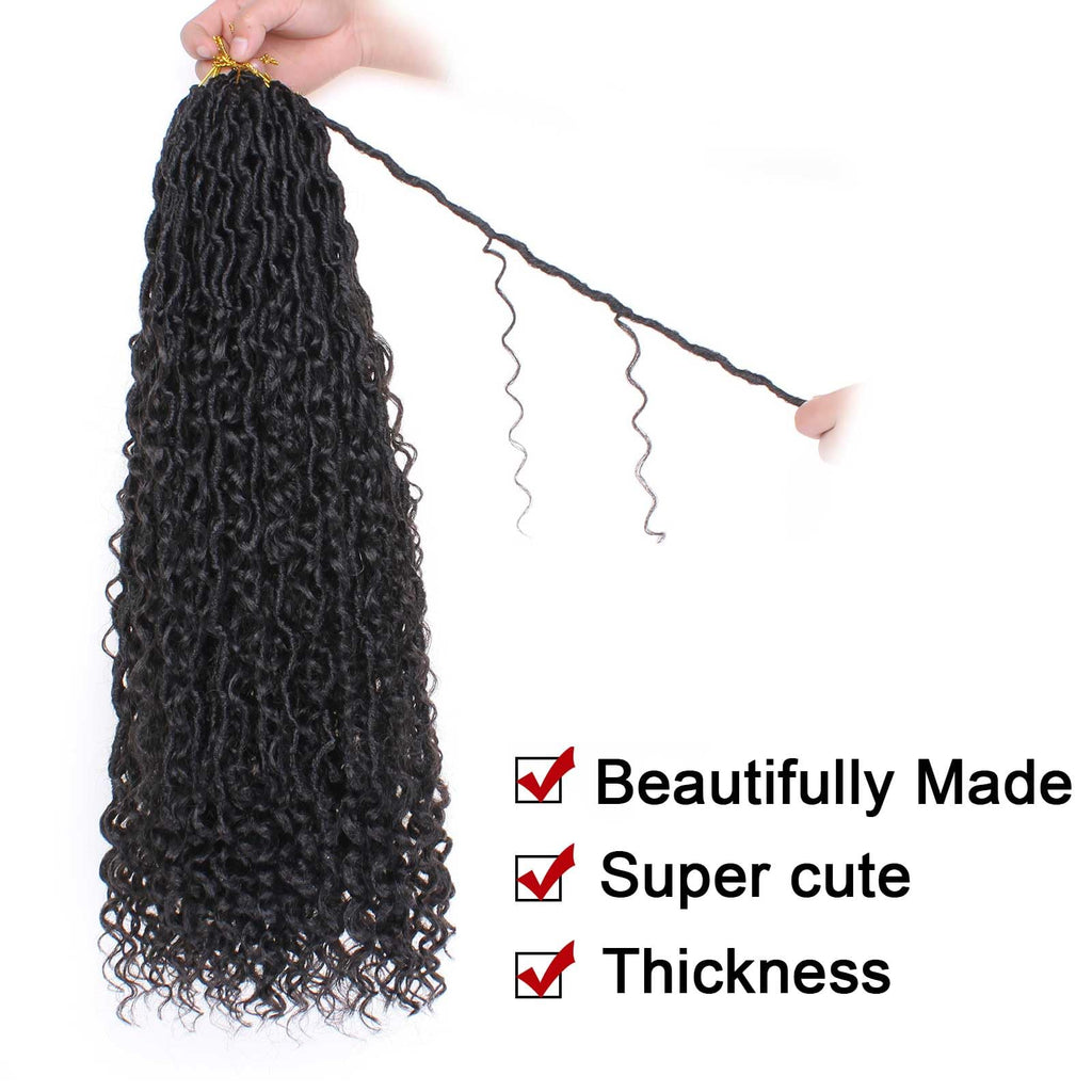 Xtrend 6Packs 18 pouces Twist Perruques Crochet Tresses Faux Locs bouclés se termine Dreadlocks Tresses Synthétiques Extensions de Cheveux Haute Température pour Femmes Noires 20 Strands/pack TBUG