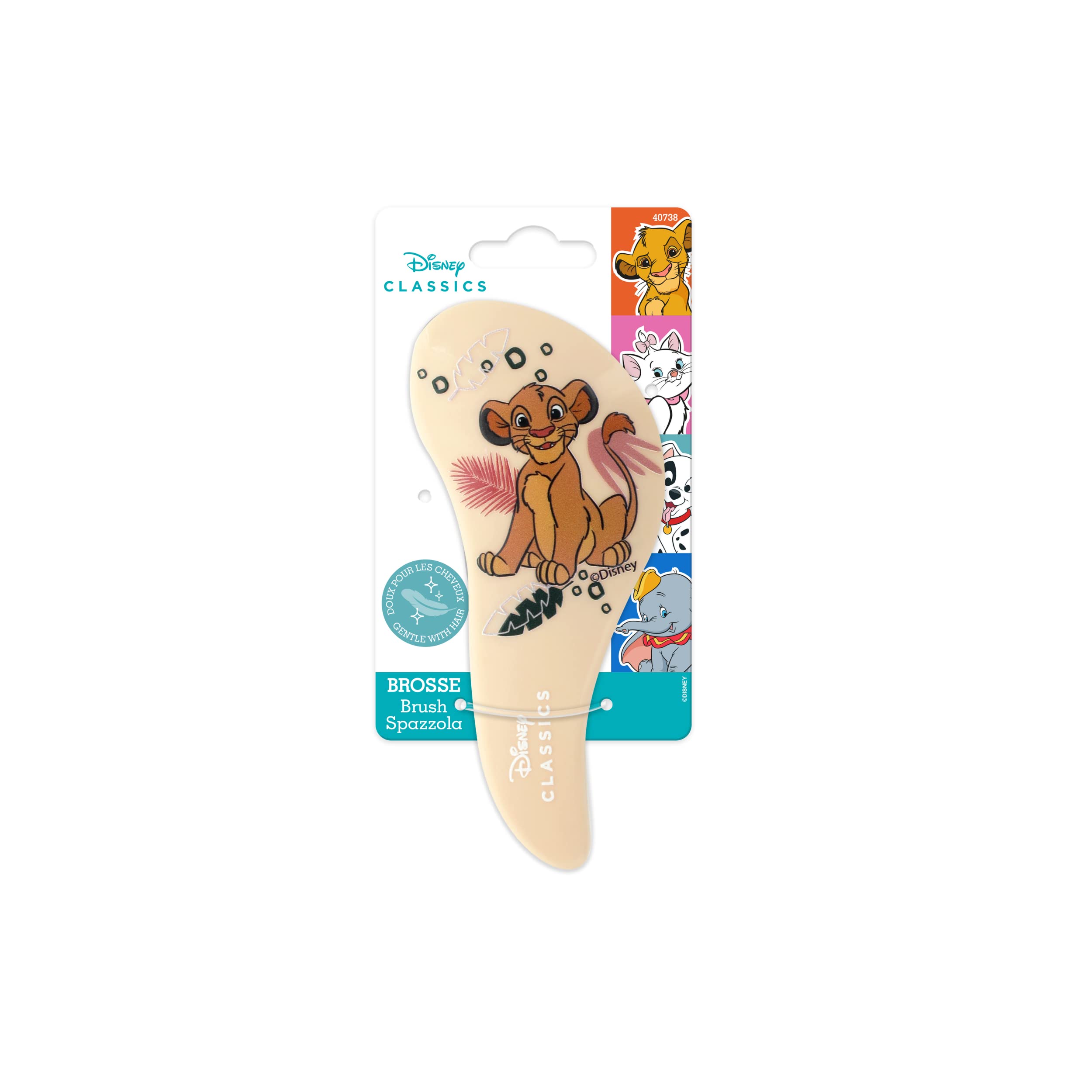 Disney Brosse Démêlante Bébé Enfant Angel – Lilo & Stitch – Cheveux Fins, Bouclés, Épais - Dents Souples, Massage Cuir Chevelu – Accessoire Cheveux, Soin, Toilette - Produit Officiel