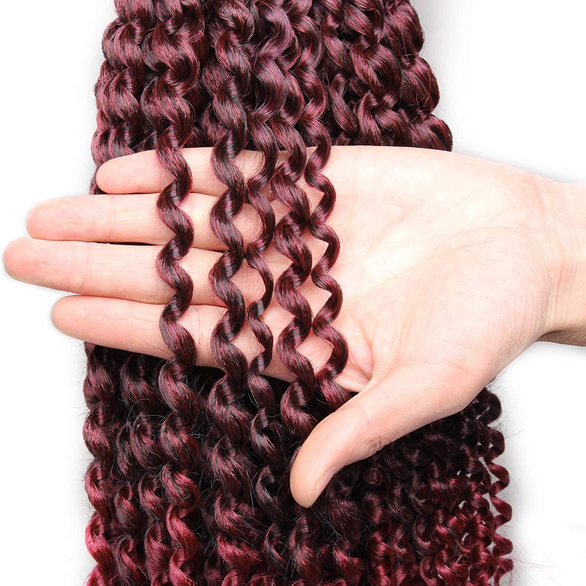 Xtrend Lot de 7 paquets d’extensions de cheveux Passion Twist - 18 mèches par paquet - 30,5 cm - Cheveux tressés au crochet