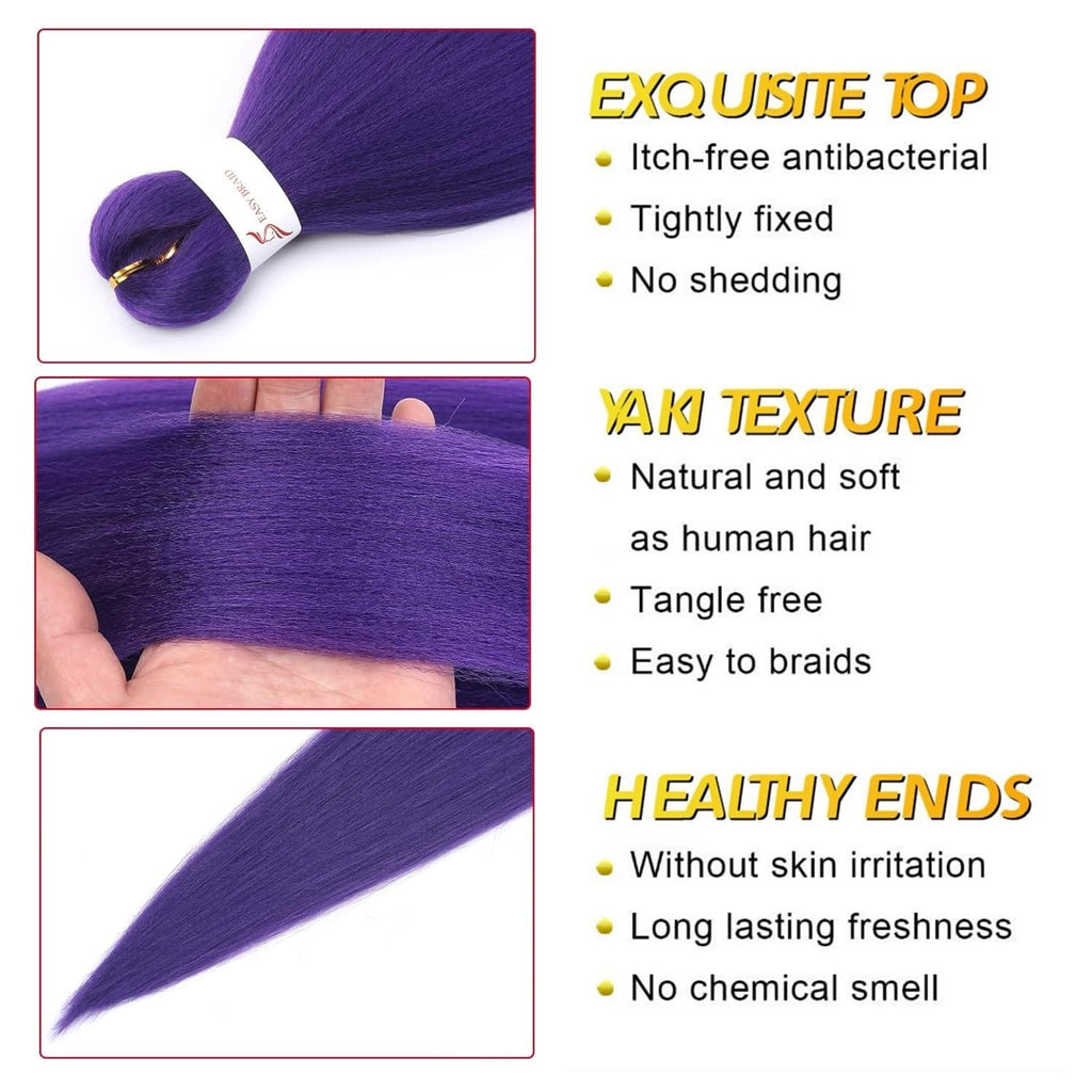 Bouclé Braiding Hair For Boho Braids Meches Rajout Cheveux Tresses For Bohemian Braids Pré-Étirés Meches Pour Tresses Africaine Meche Naturelle Pour Tresse（#Brown ，Total De 6 Packs) ）