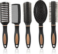 5 PcsBrosse Cheveux Anti-nœuds, Brosse à Cheveux Poils pour femmes et hommes, Brosse Demelante antistatiques ventilés pour femmes et hommes, mouillés et bouclés, salon et maison