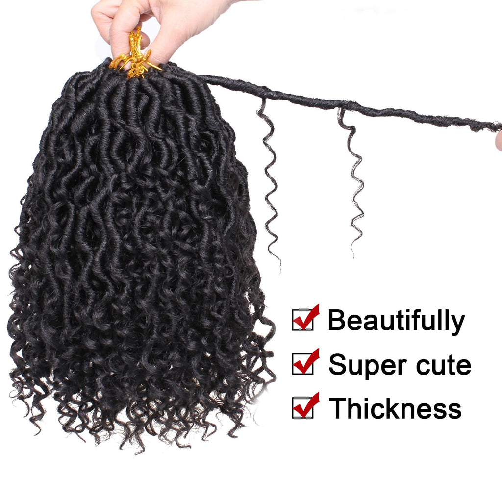 Xtrend 6Packs 18 pouces Twist Perruques Crochet Tresses Faux Locs bouclés se termine Dreadlocks Tresses Synthétiques Extensions de Cheveux Haute Température pour Femmes Noires 20 Strands/pack TBUG