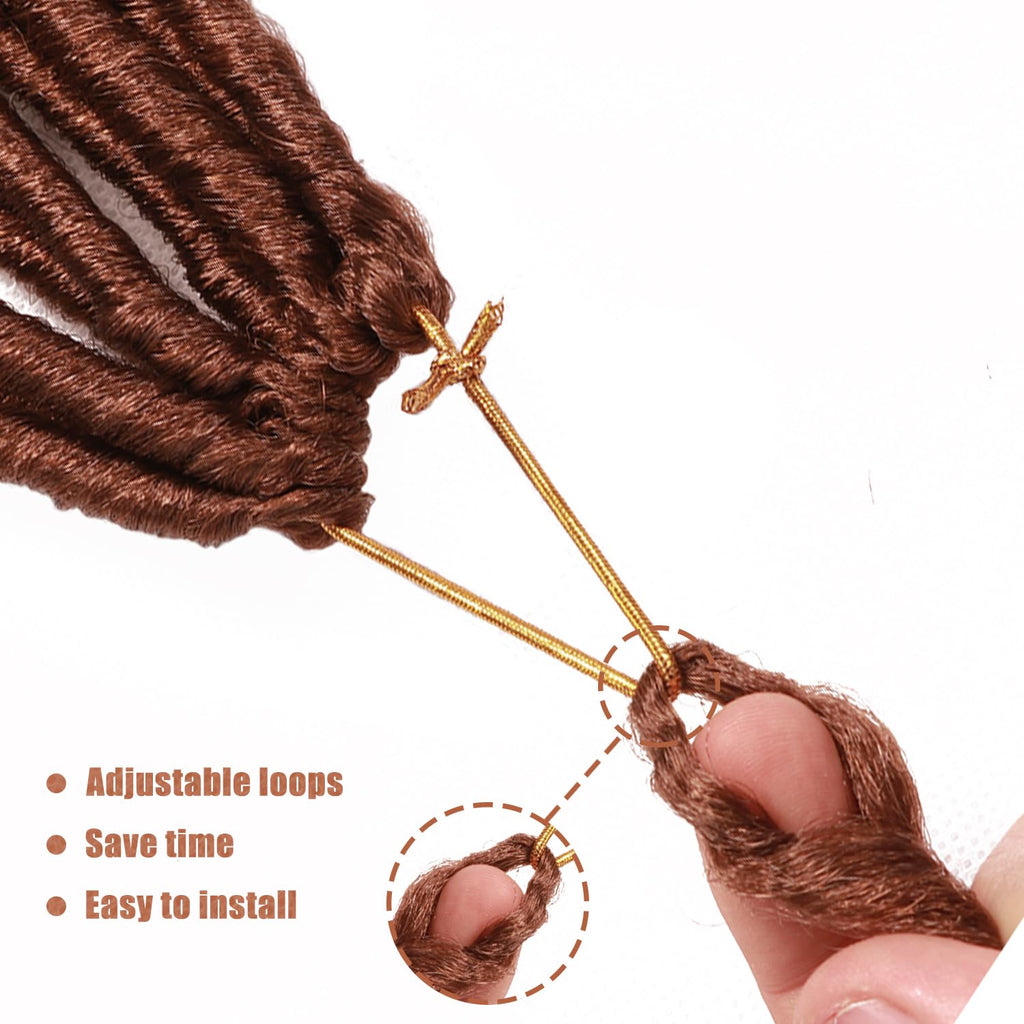 8 Packs Faux Locks Crochet Braids Meches Soft Locs Meches Pour Tresses Africaine Faux Locs Crochet Hair Meches Bouclees Pour Tresses (#1B, 60.9 CM(Lot de 8))