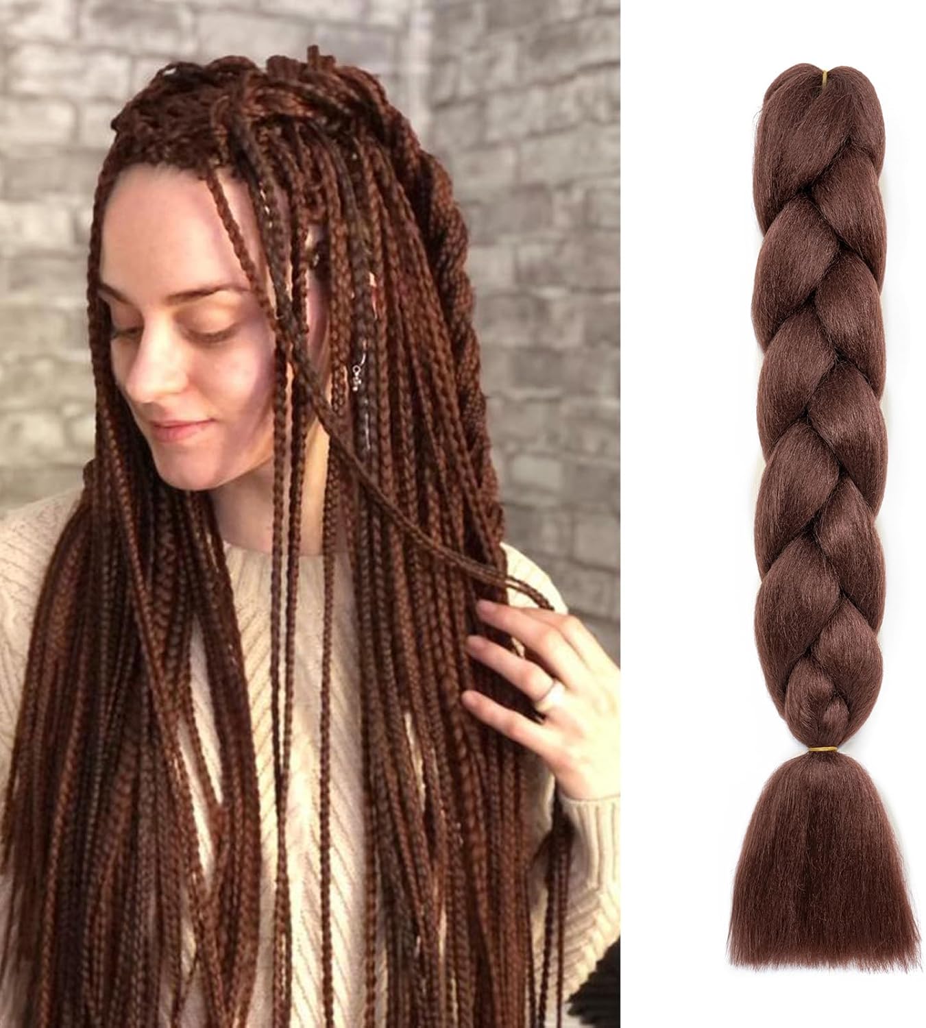 Meches pour Tresses Africaine Rajout Cheveux Braids Jumbo Extension Cheveux Ombre Synthétique Violet & Bleu & Jaune & Orange