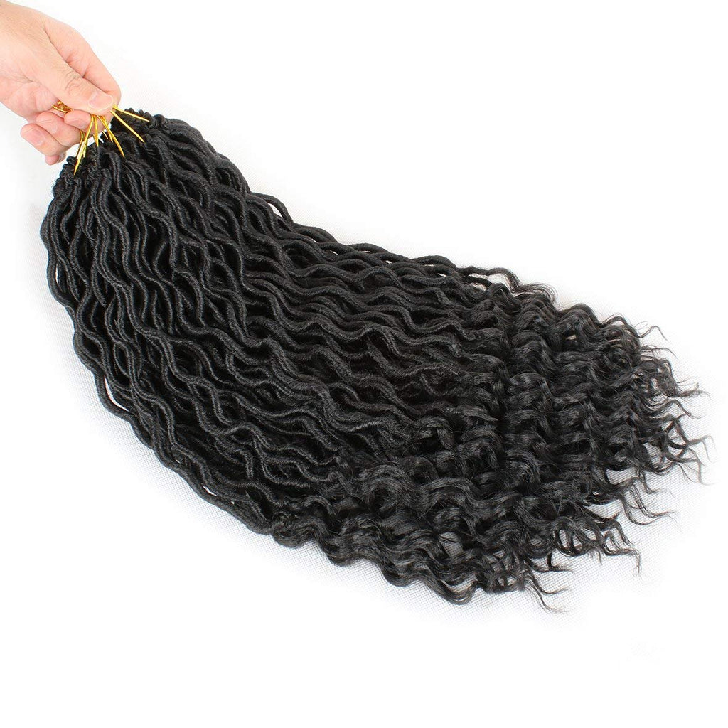 Xtrend 6Packs 18 pouces Twist Perruques Crochet Tresses Faux Locs bouclés se termine Dreadlocks Tresses Synthétiques Extensions de Cheveux Haute Température pour Femmes Noires 20 Strands/pack TBUG